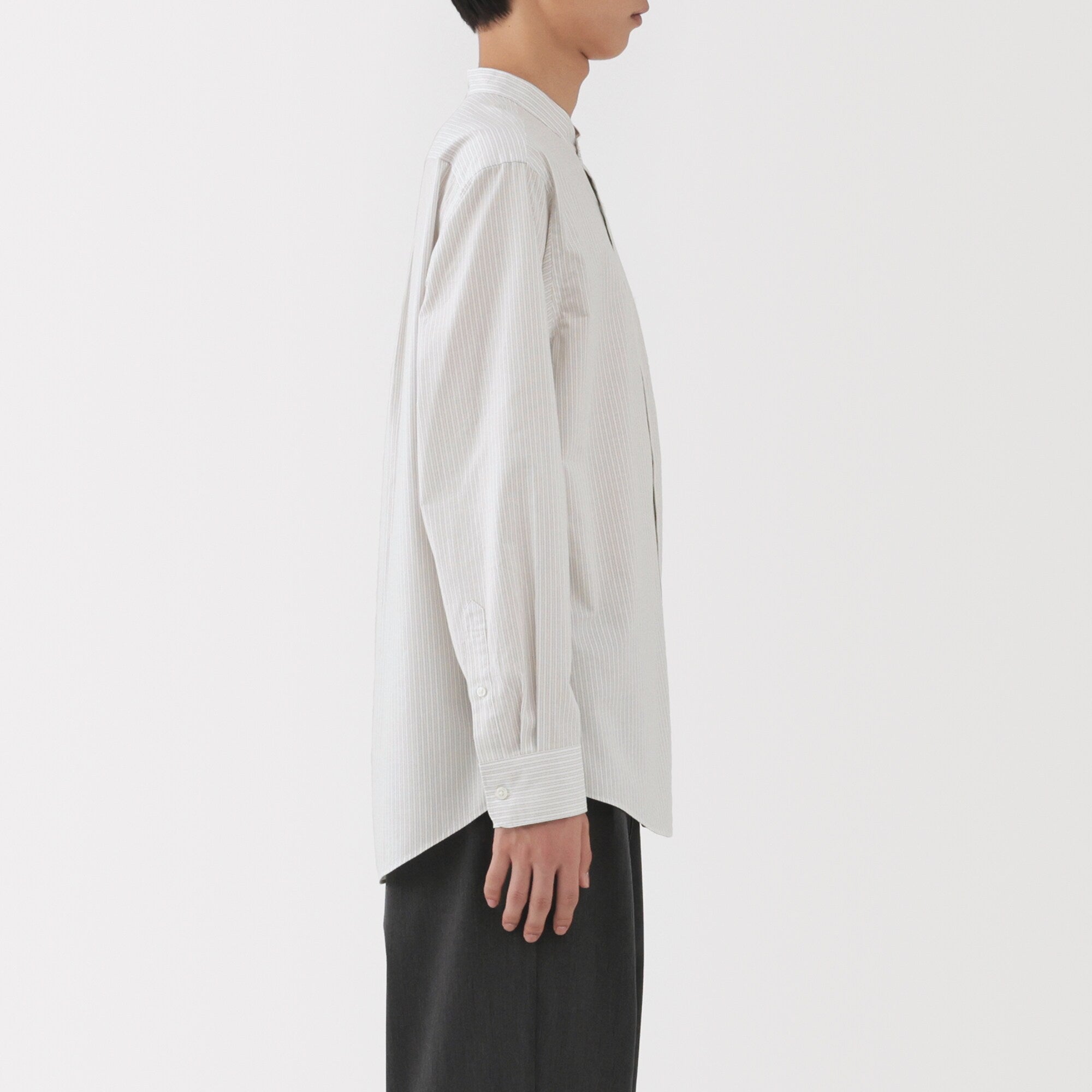 Broadcloth Stand Collar Shirt