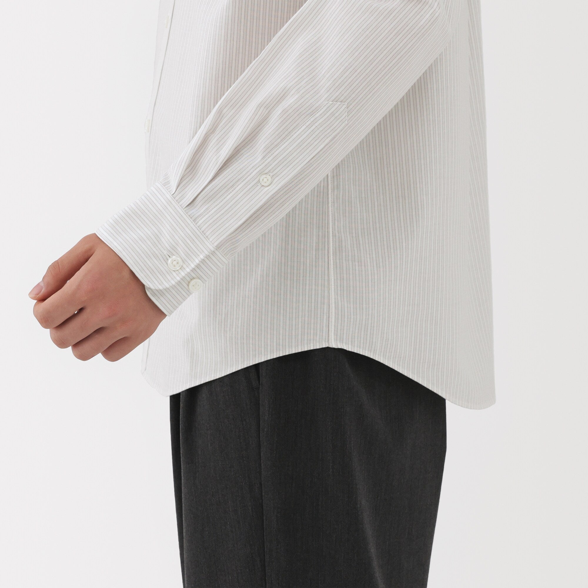 Broadcloth Stand Collar Shirt