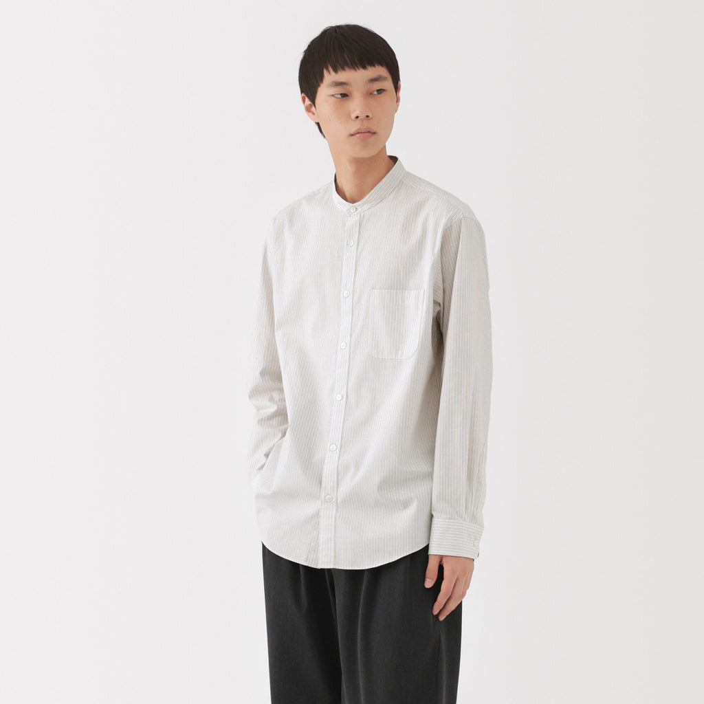 Broadcloth Stand Collar Shirt
