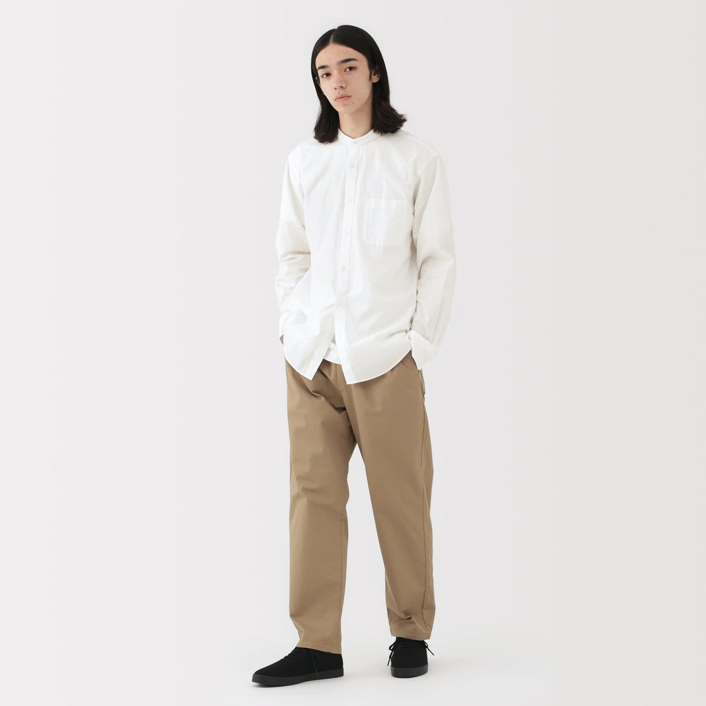 Broadcloth Stand Collar Shirt
