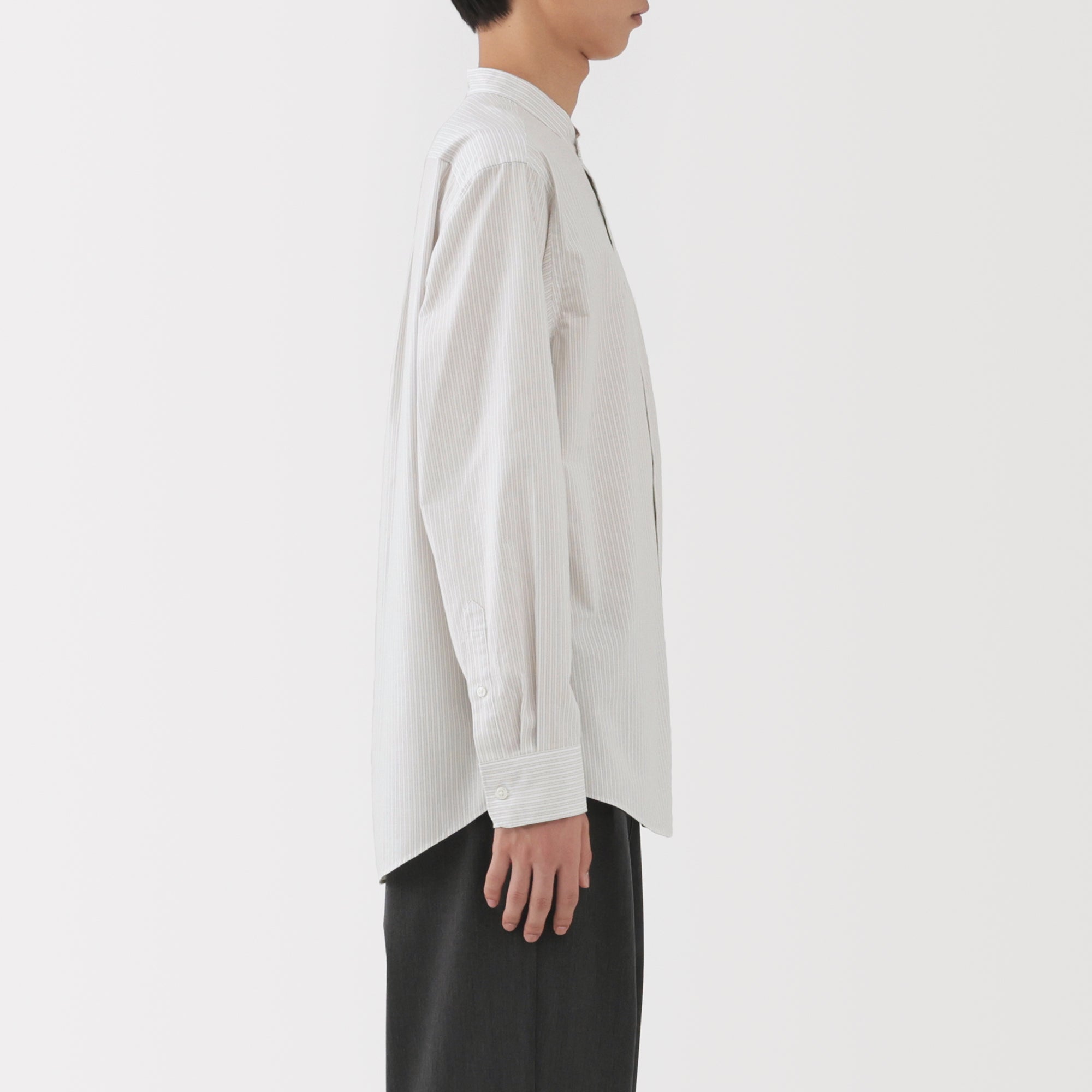Broadcloth Stand Collar Shirt