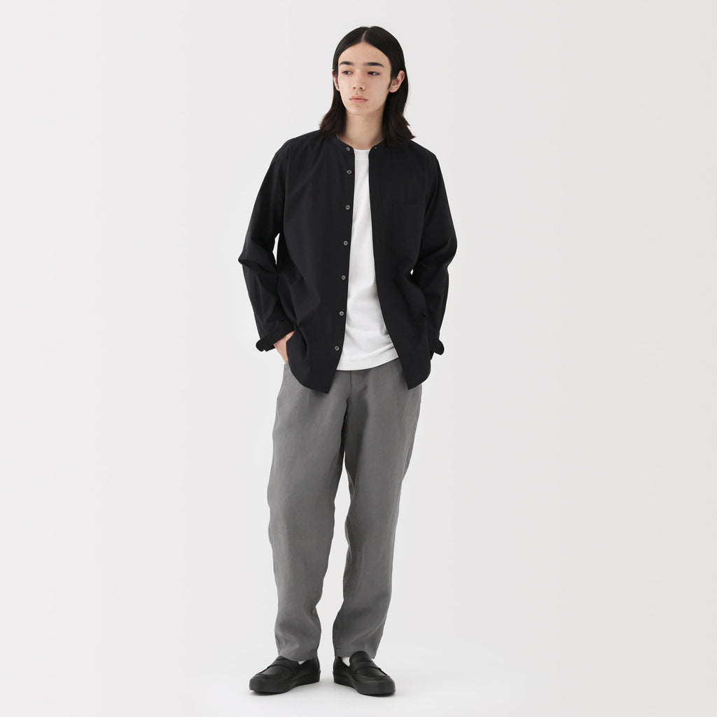 Broadcloth Stand Collar Shirt