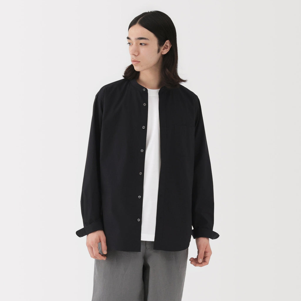 Broadcloth Stand Collar Shirt