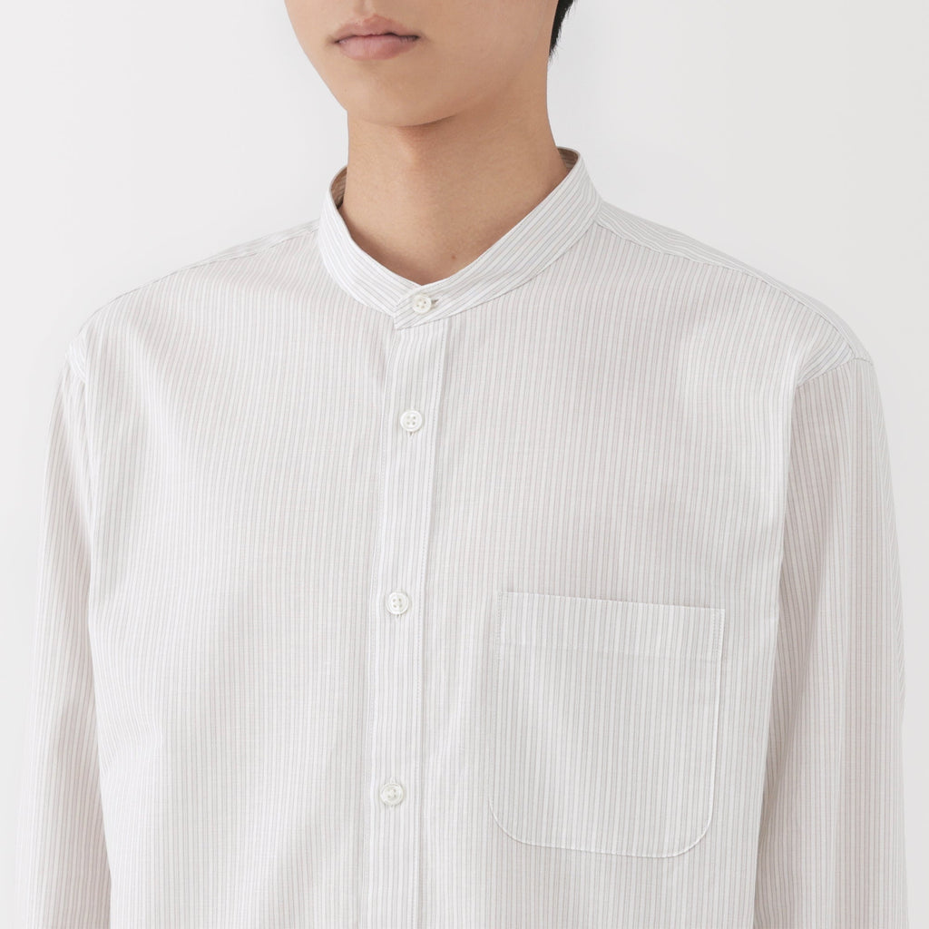 Broadcloth Stand Collar Shirt