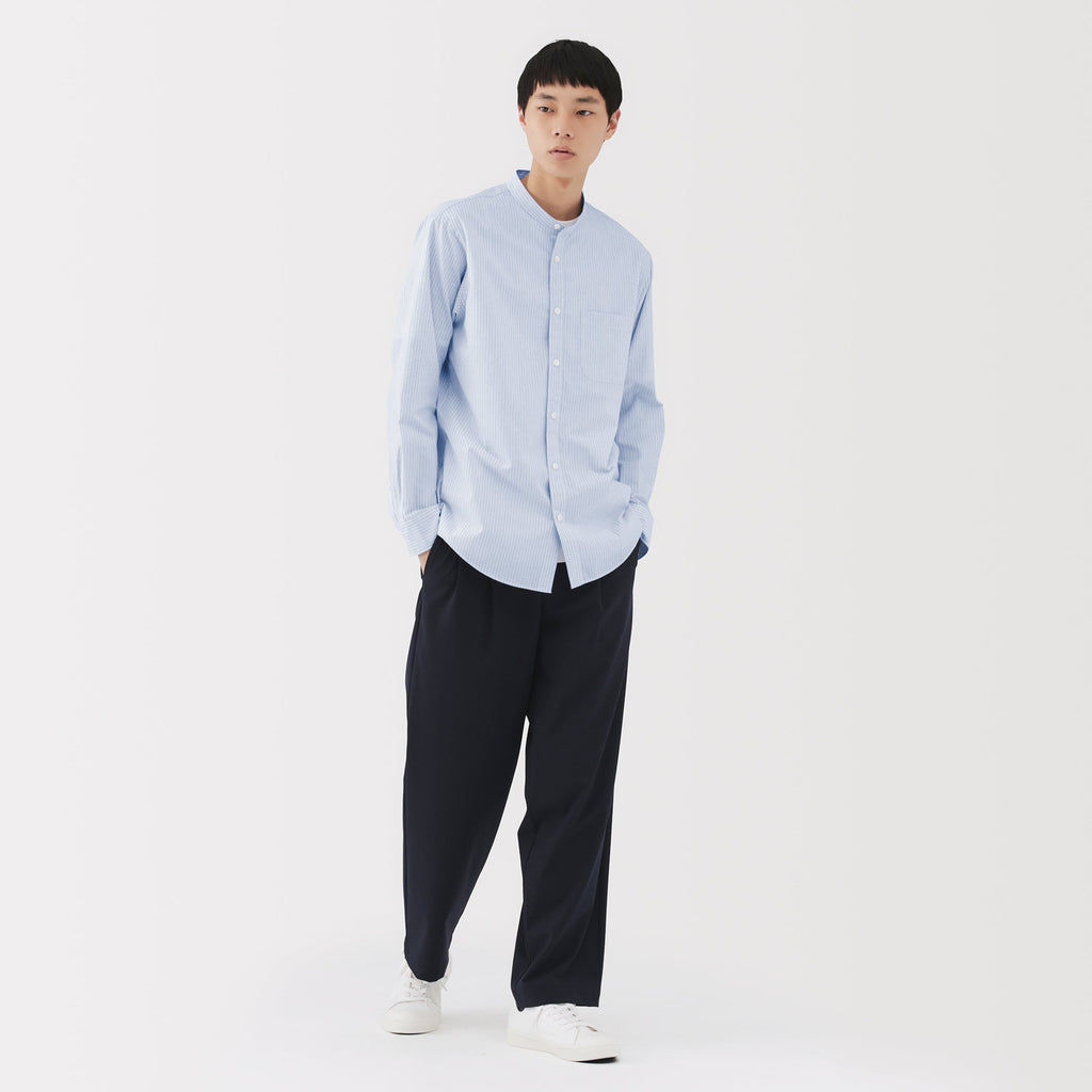 Broadcloth Stand Collar Shirt