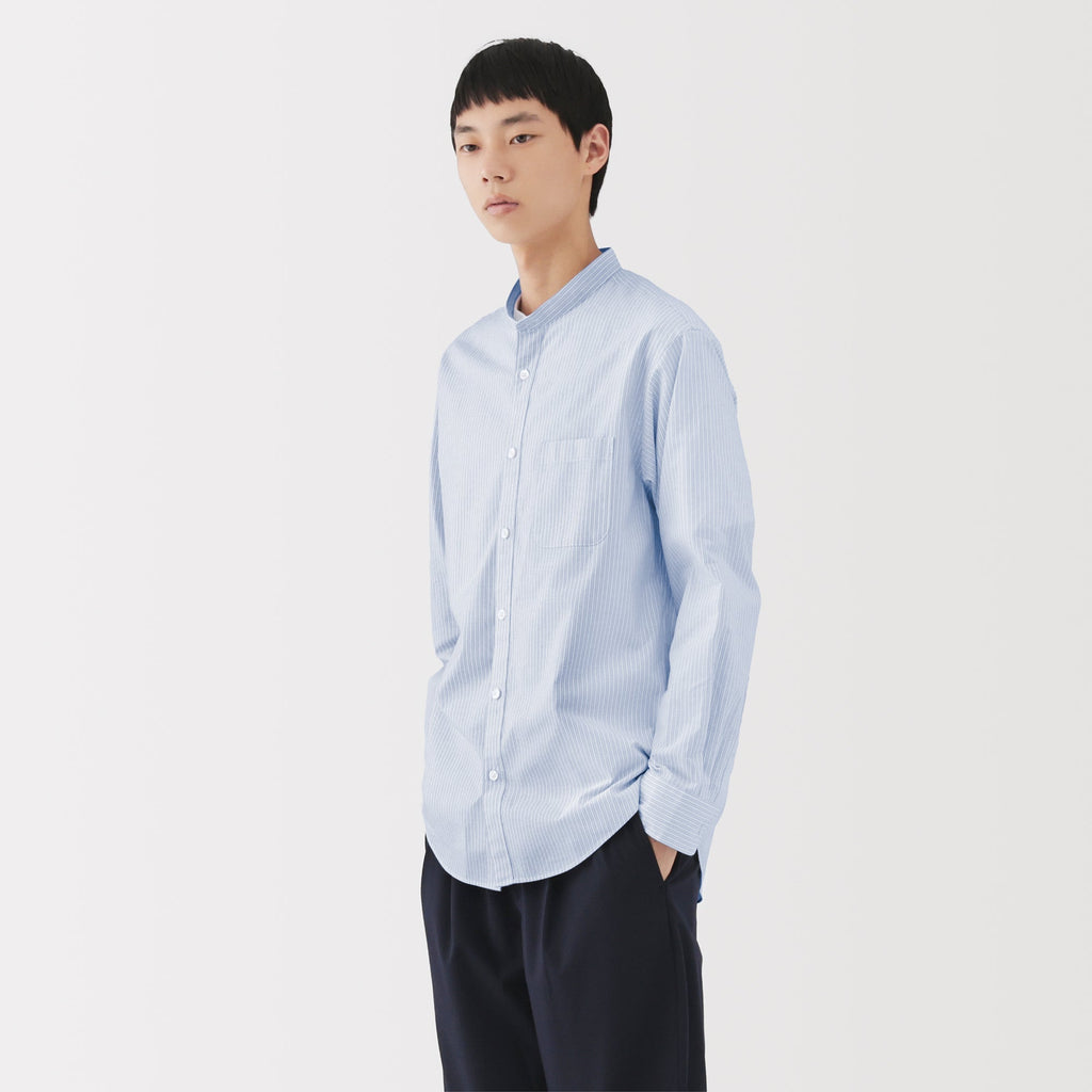 Broadcloth Stand Collar Shirt