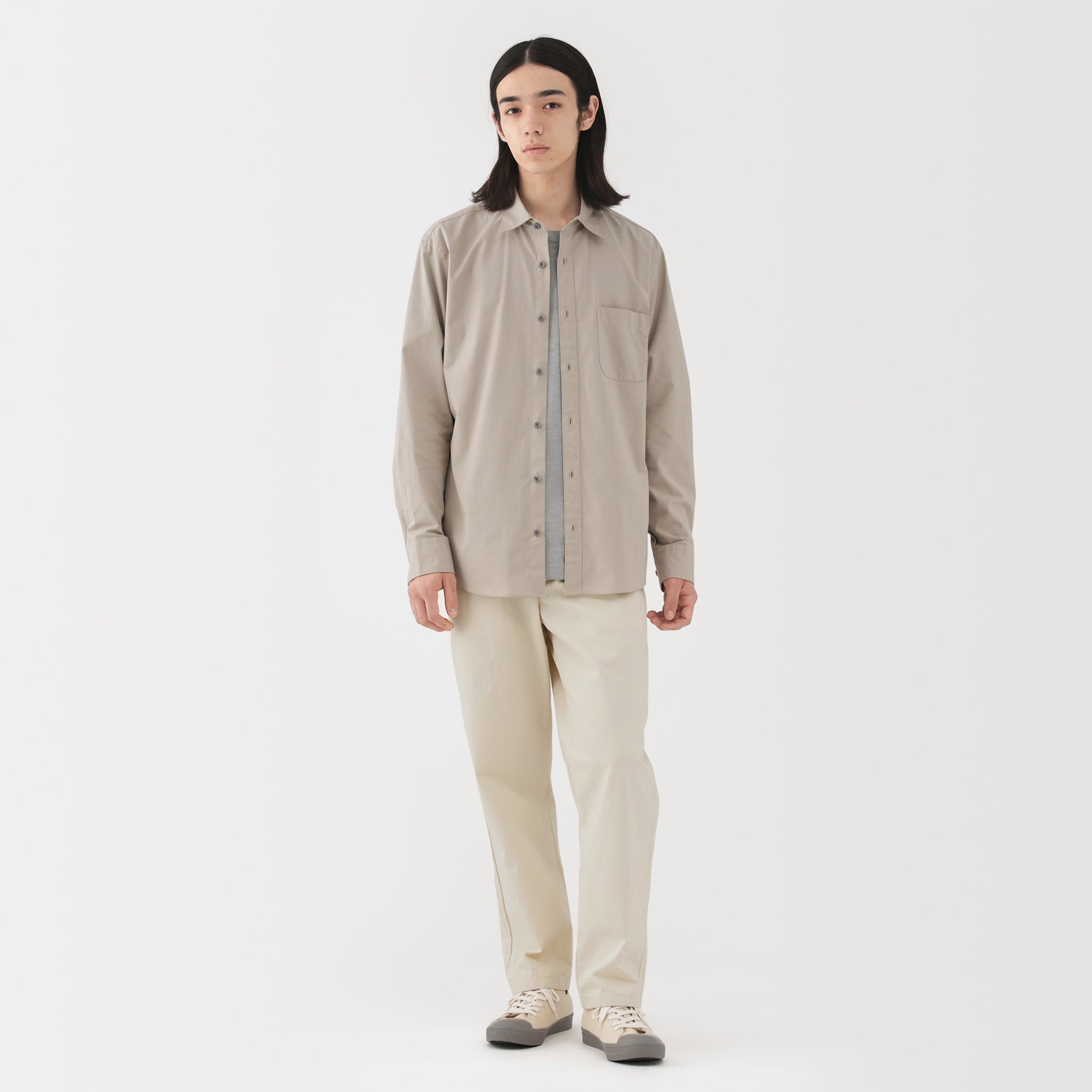 Washed Denim Easy Pants