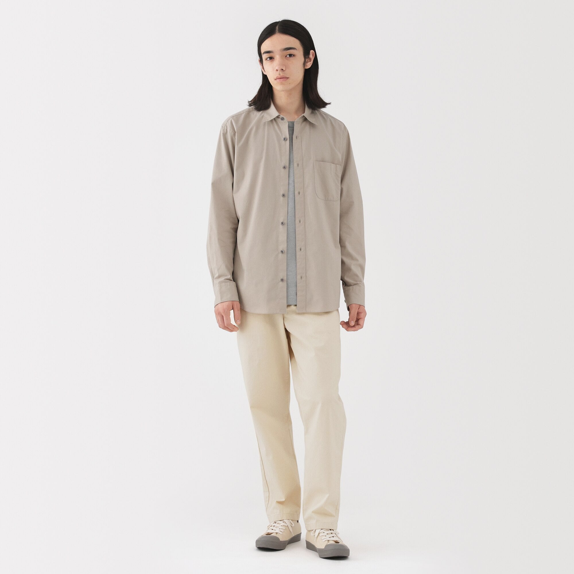 Washed Denim Easy Pants