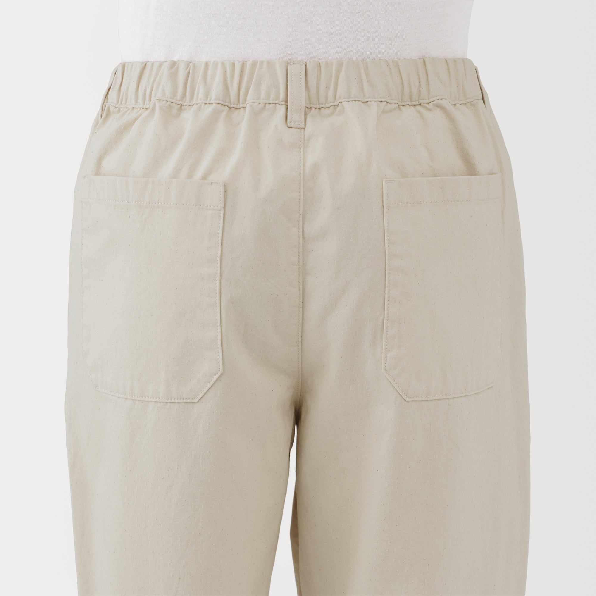 Washed Denim Easy Pants