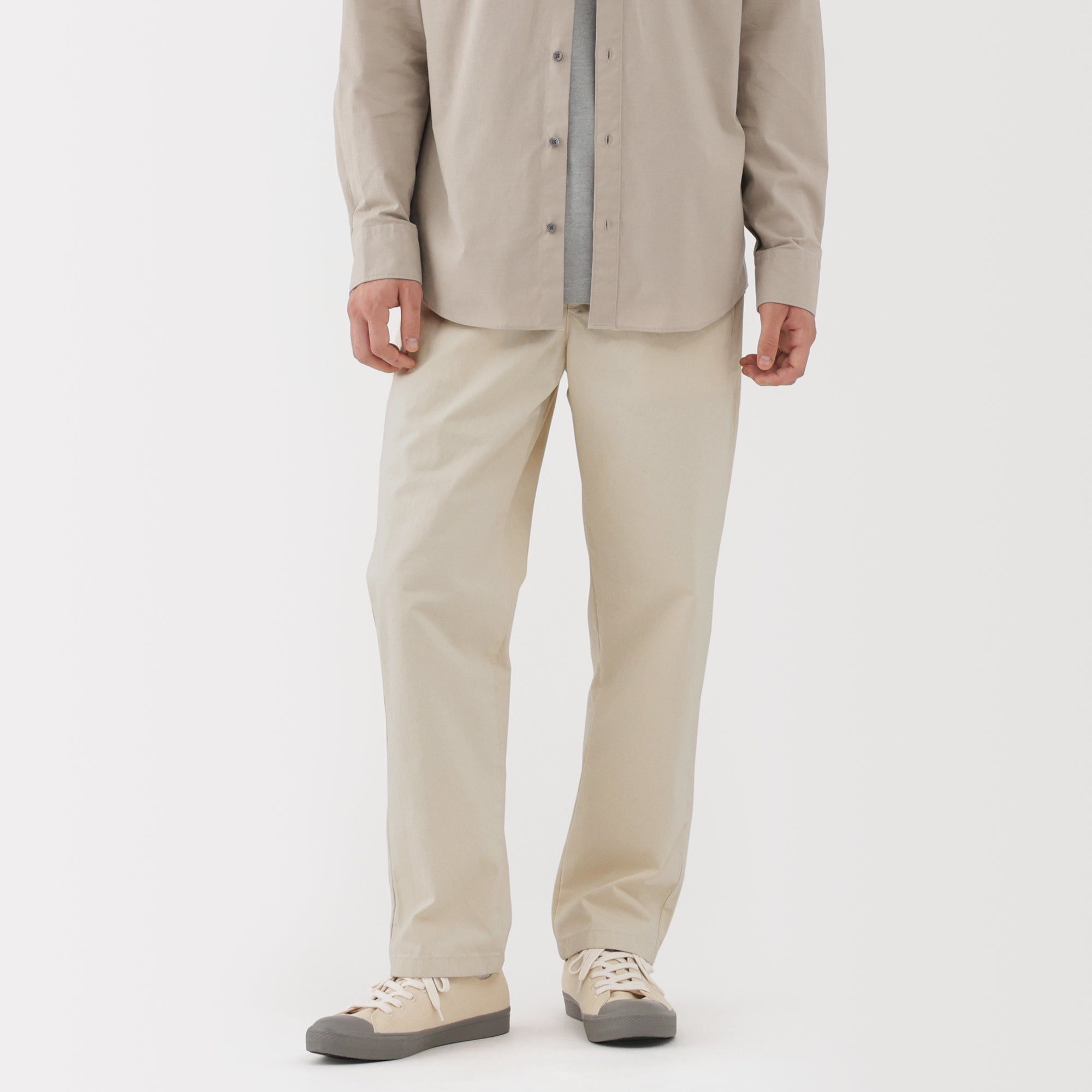 Washed Denim Easy Pants