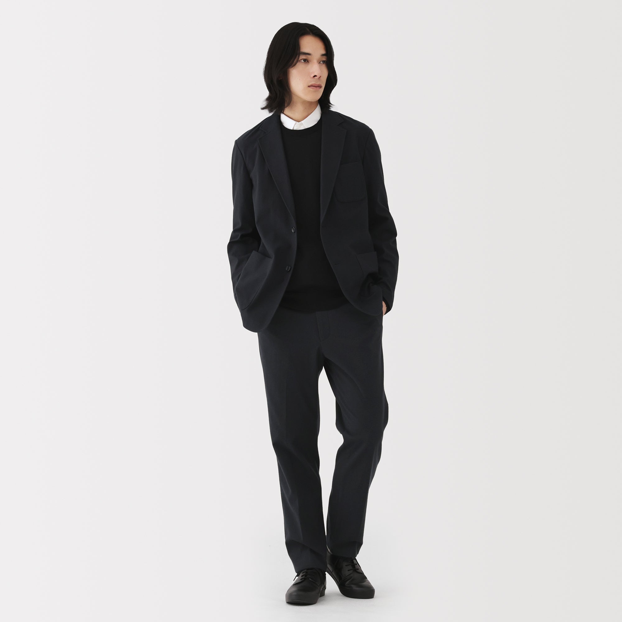 Brushed Flat Front Pants