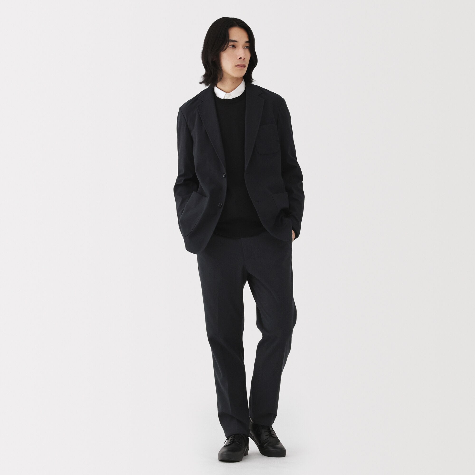 Brushed Flat Front Pants