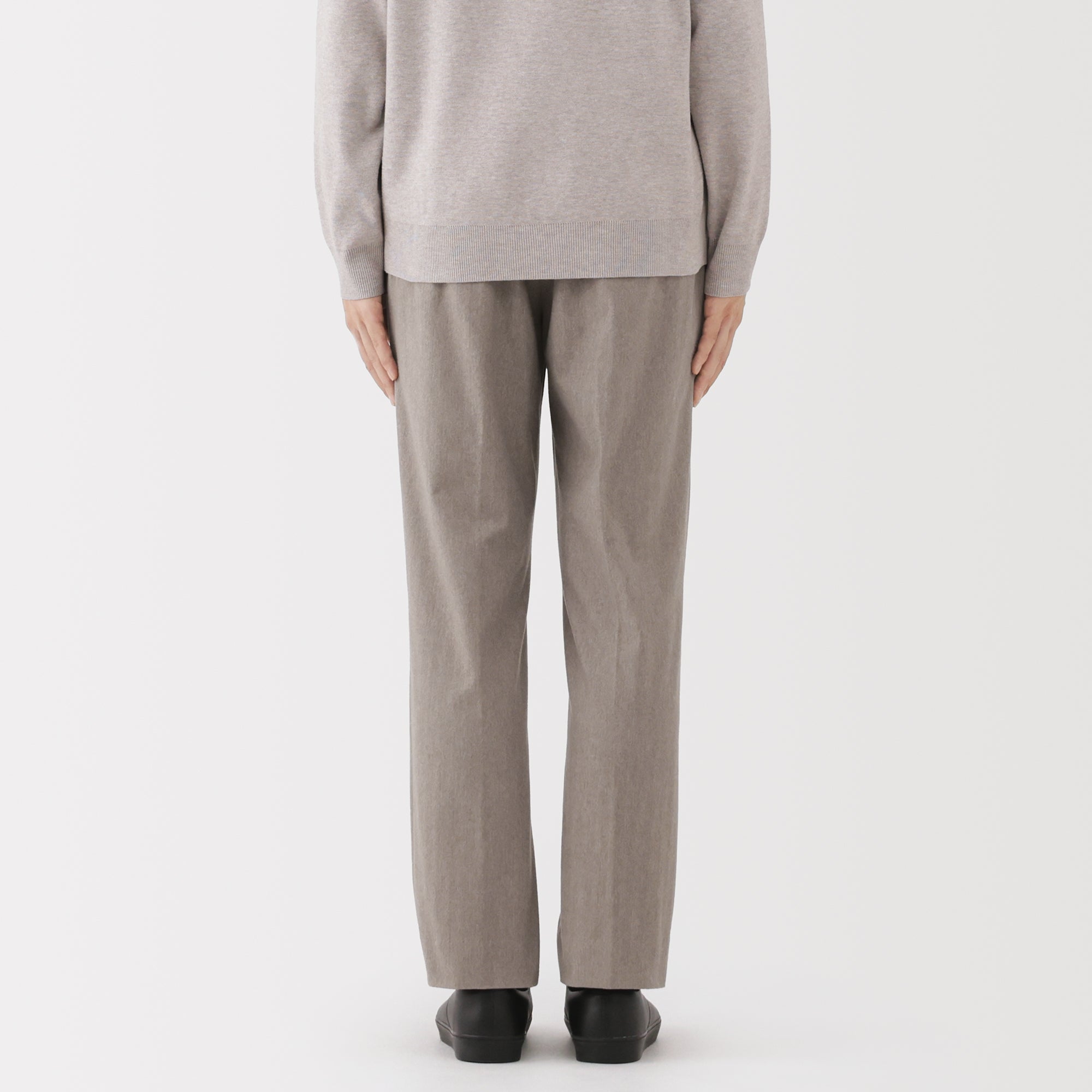 Brushed Flat Front Pants