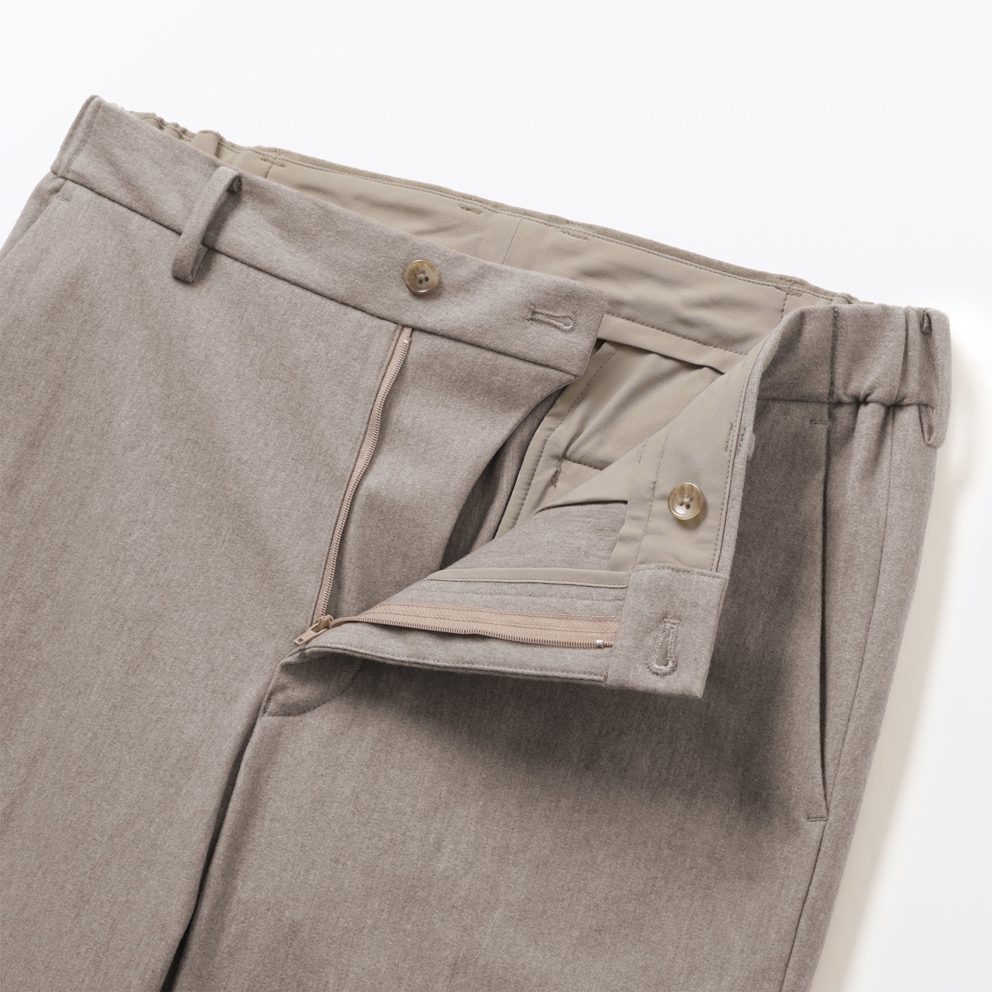 Brushed Flat Front Pants