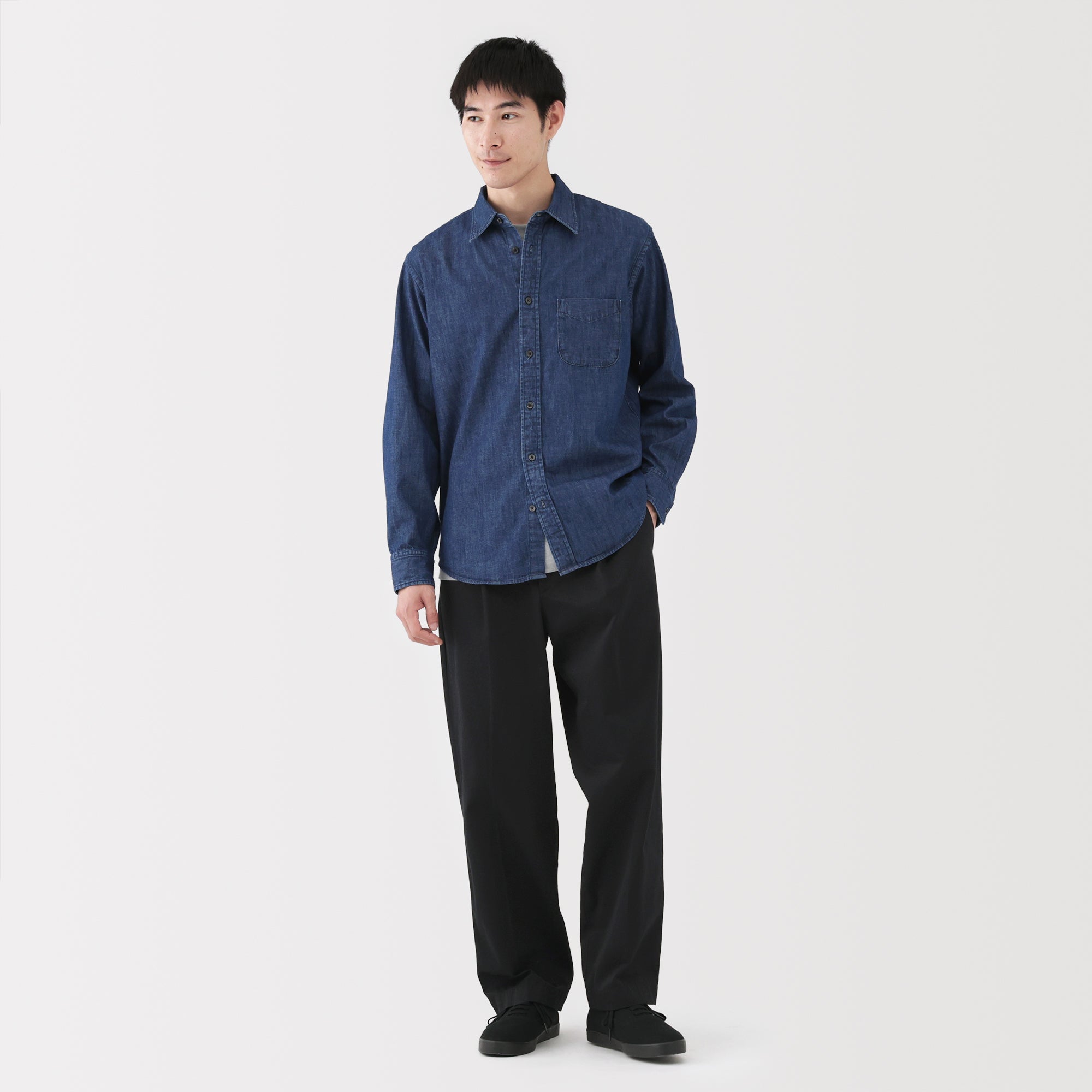 Chino Pleated Wide Pants