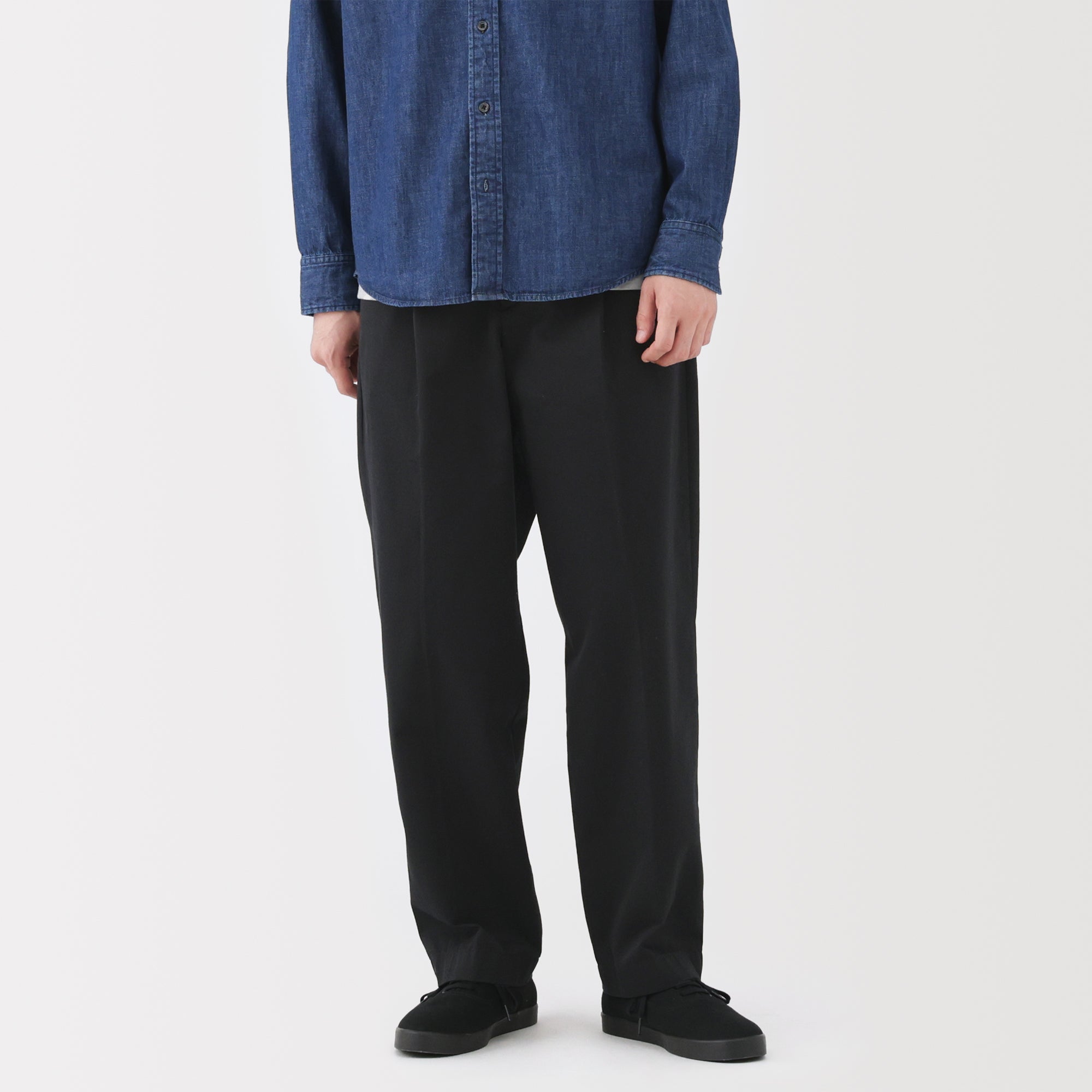 Chino Pleated Wide Pants