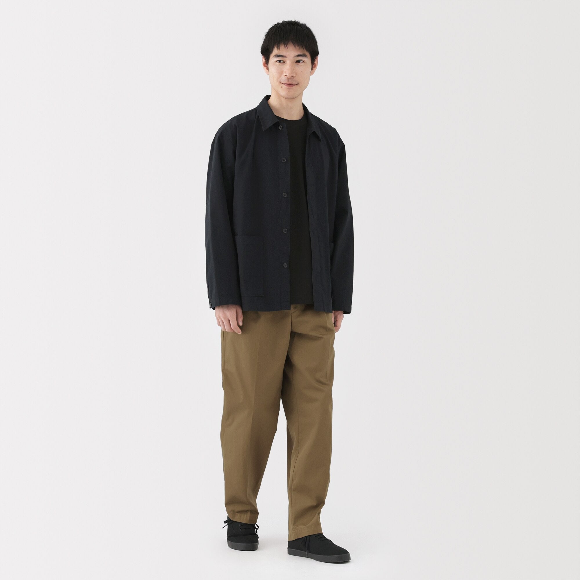 Chino Pleated Wide Pants