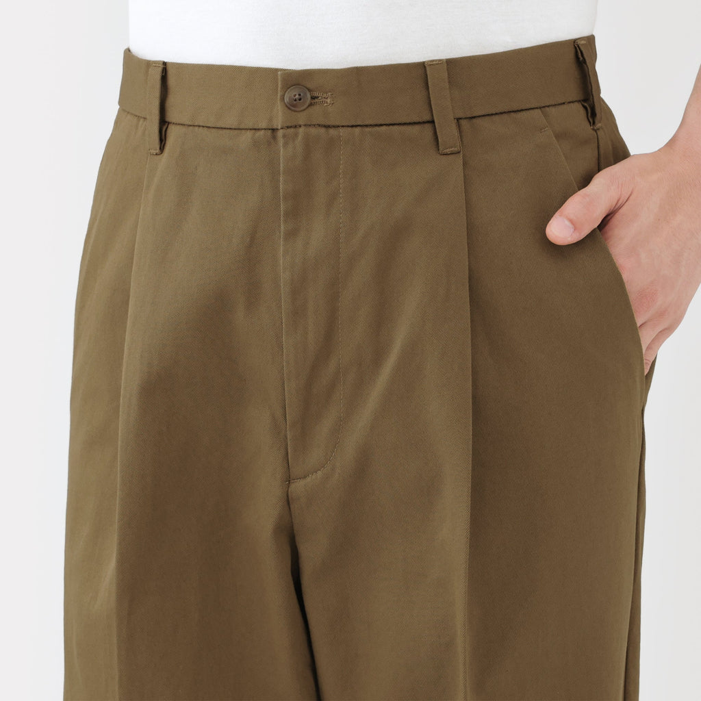 Chino Pleated Wide Pants