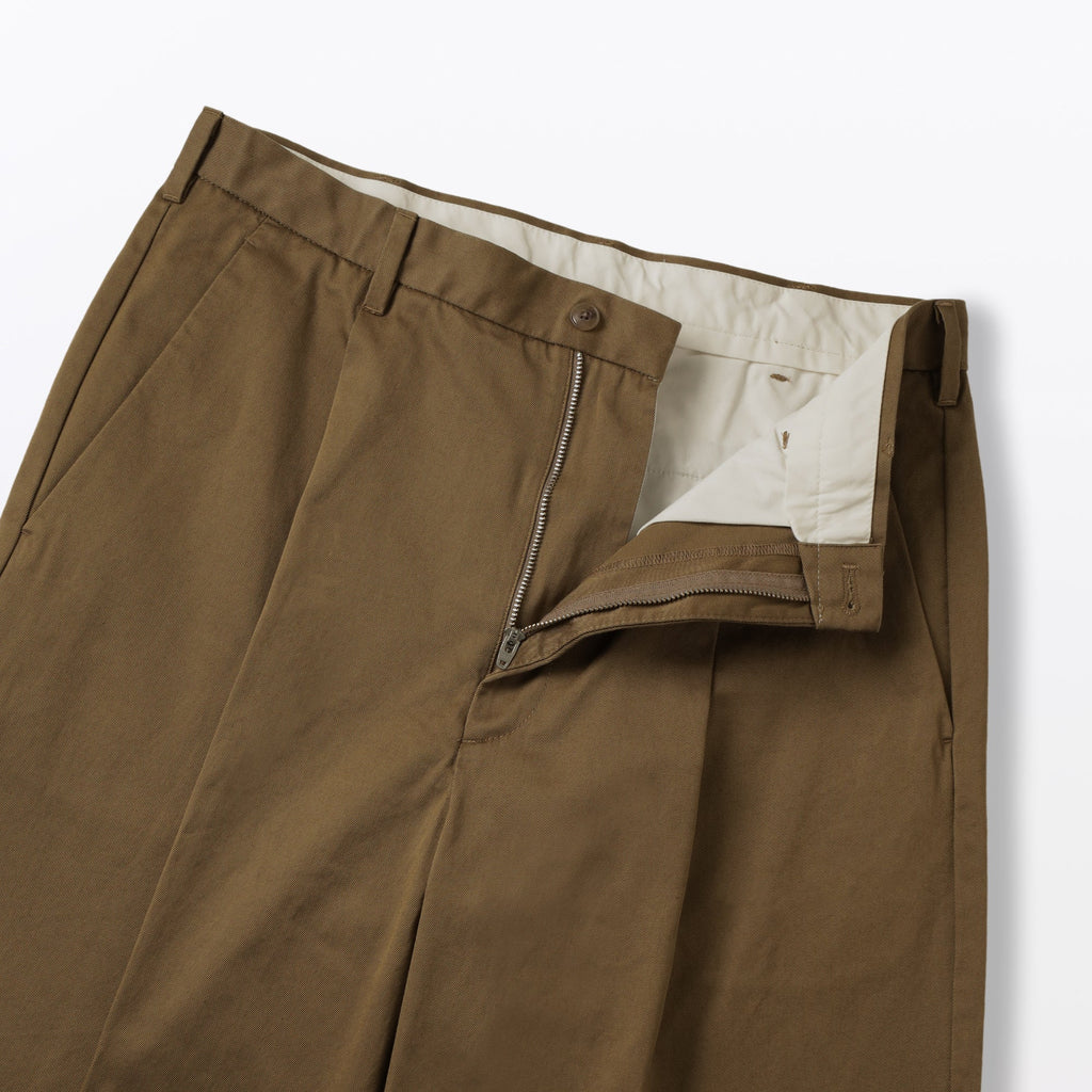 Chino Pleated Wide Pants