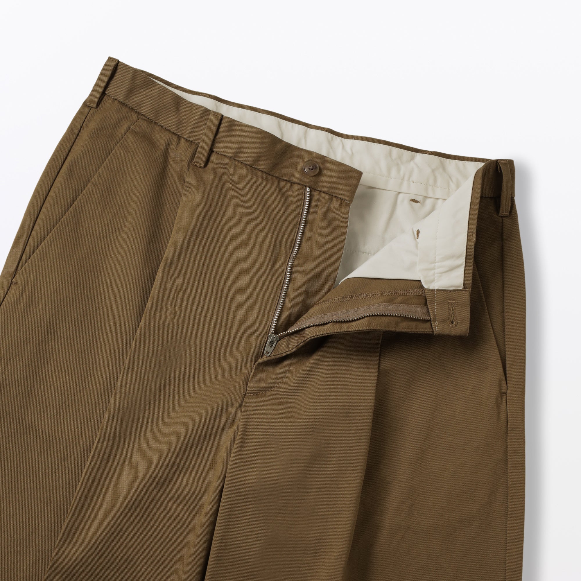 Chino Pleated Wide Pants