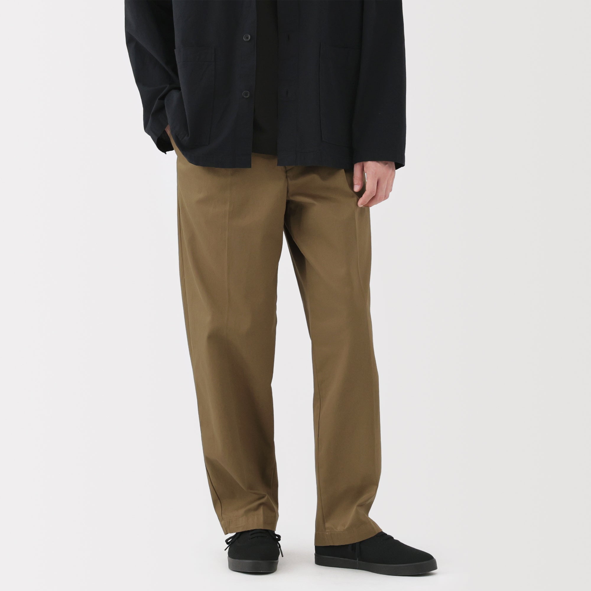 Chino Pleated Wide Pants