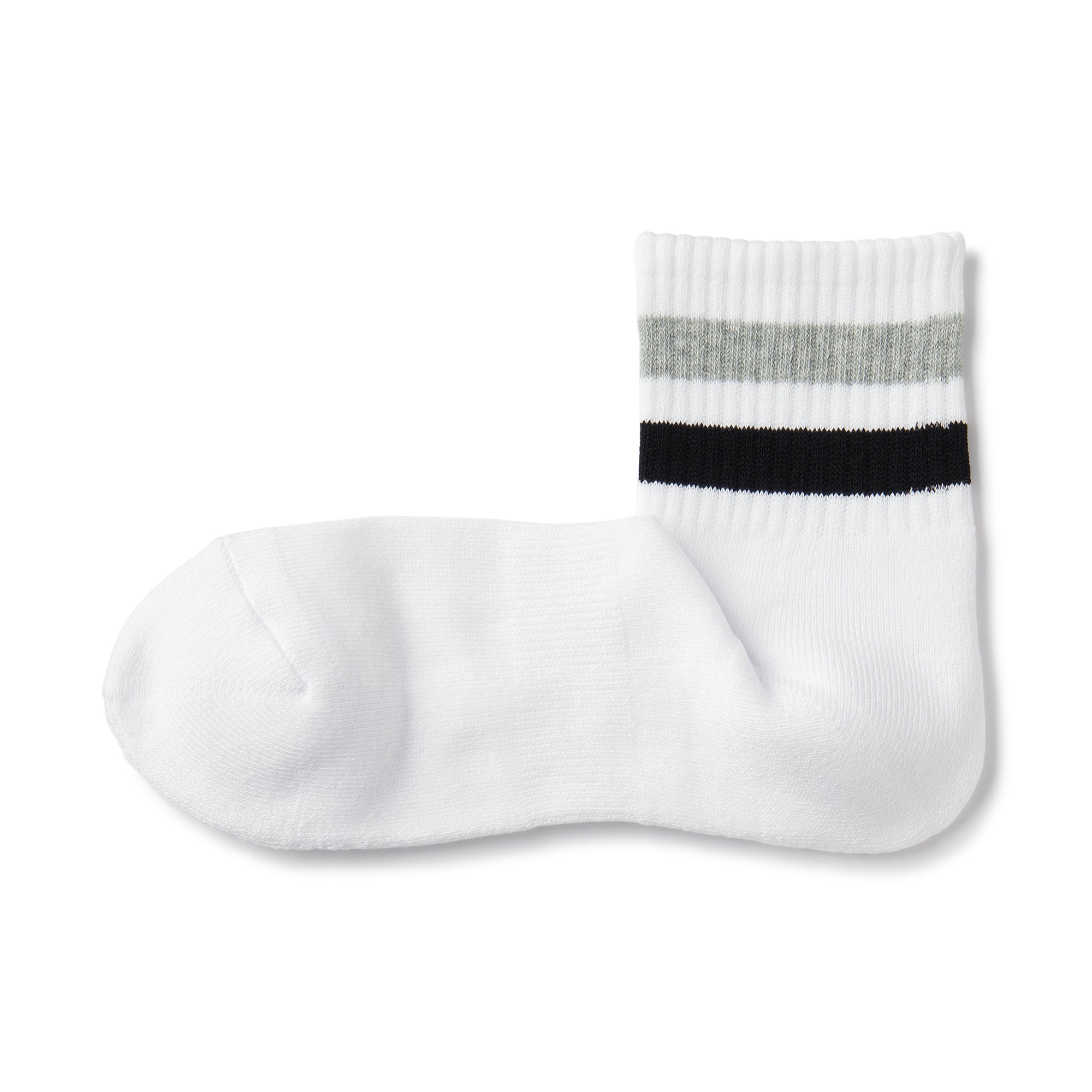 Pile Striped Short Socks