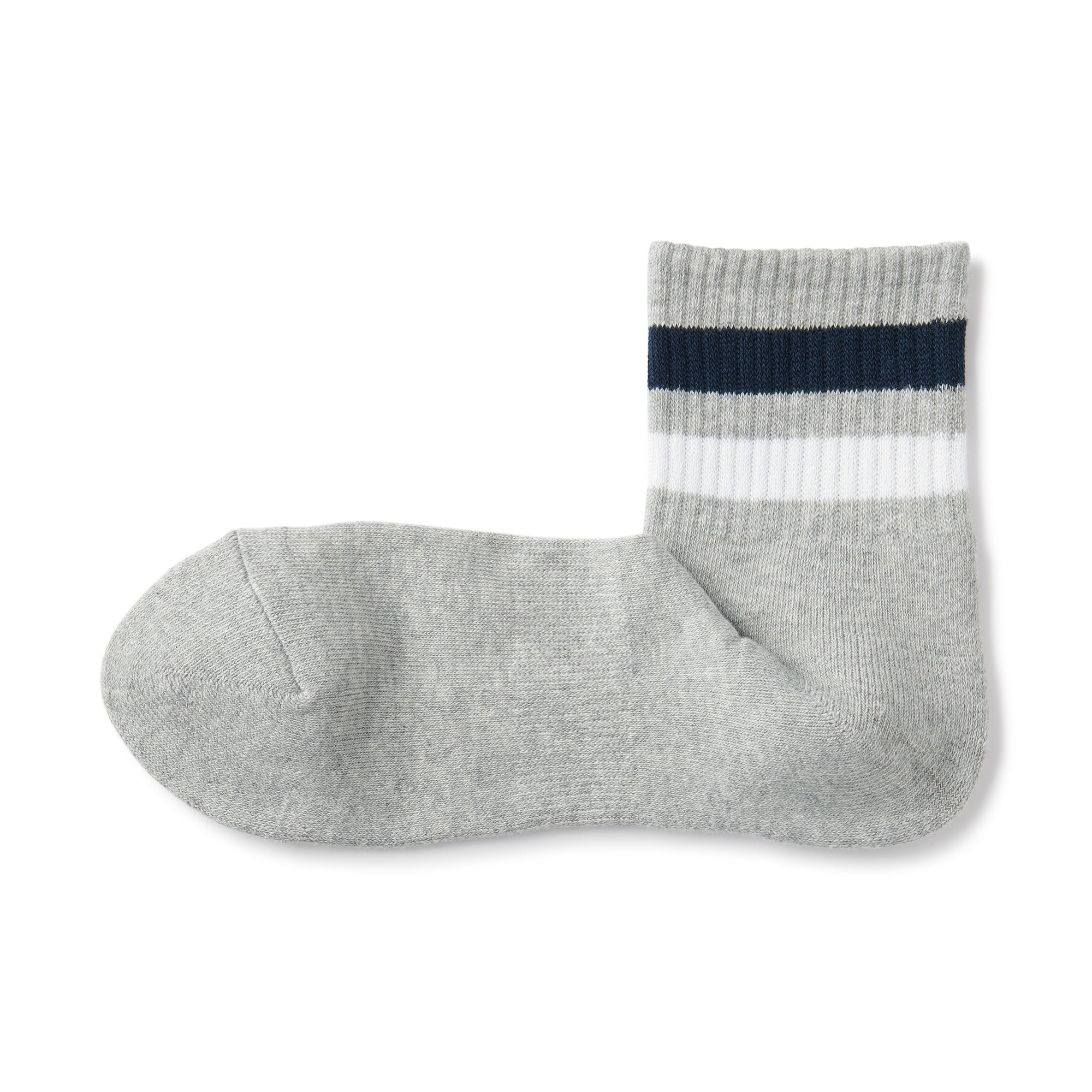 Pile Striped Short Socks