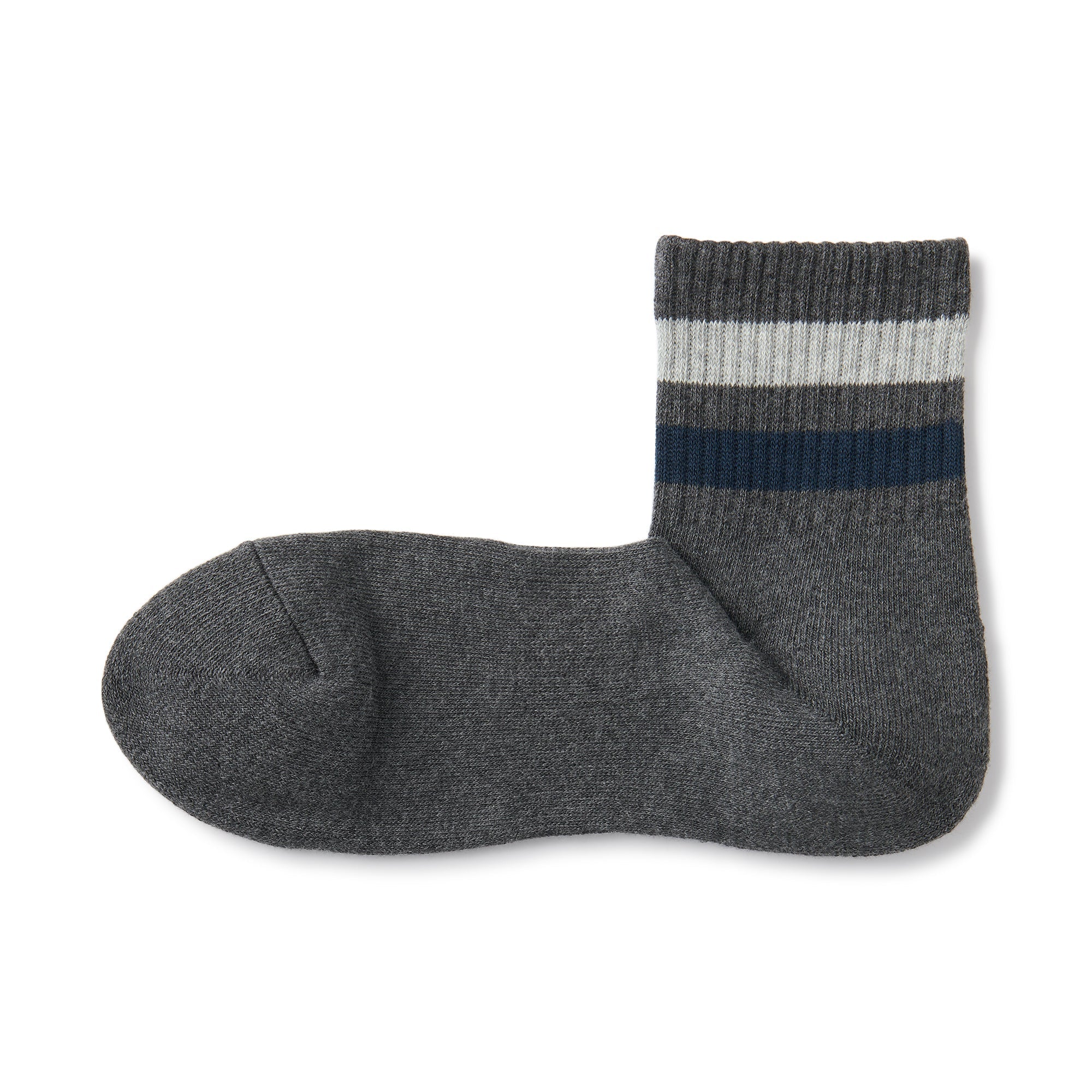 Pile Striped Short Socks
