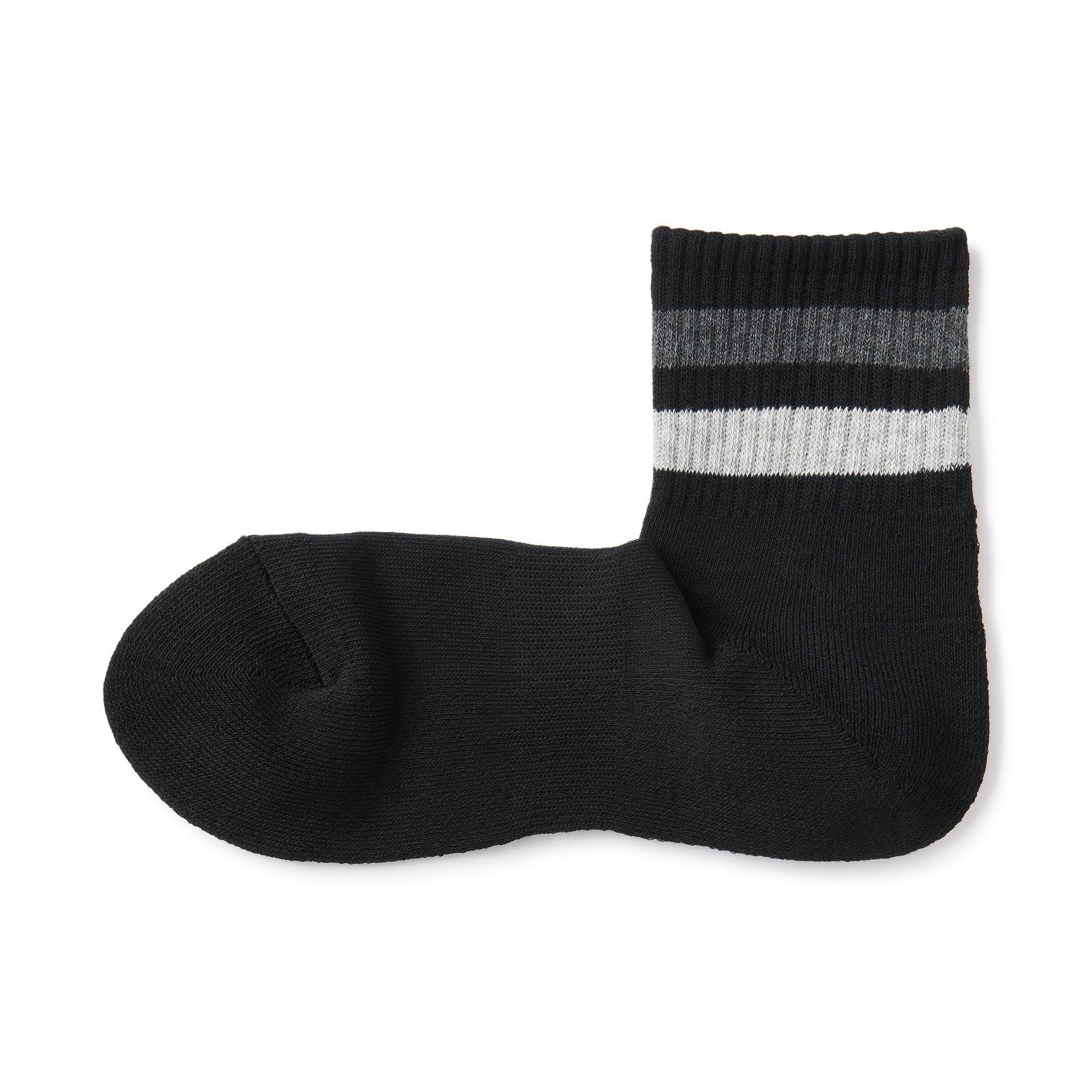 Pile Striped Short Socks