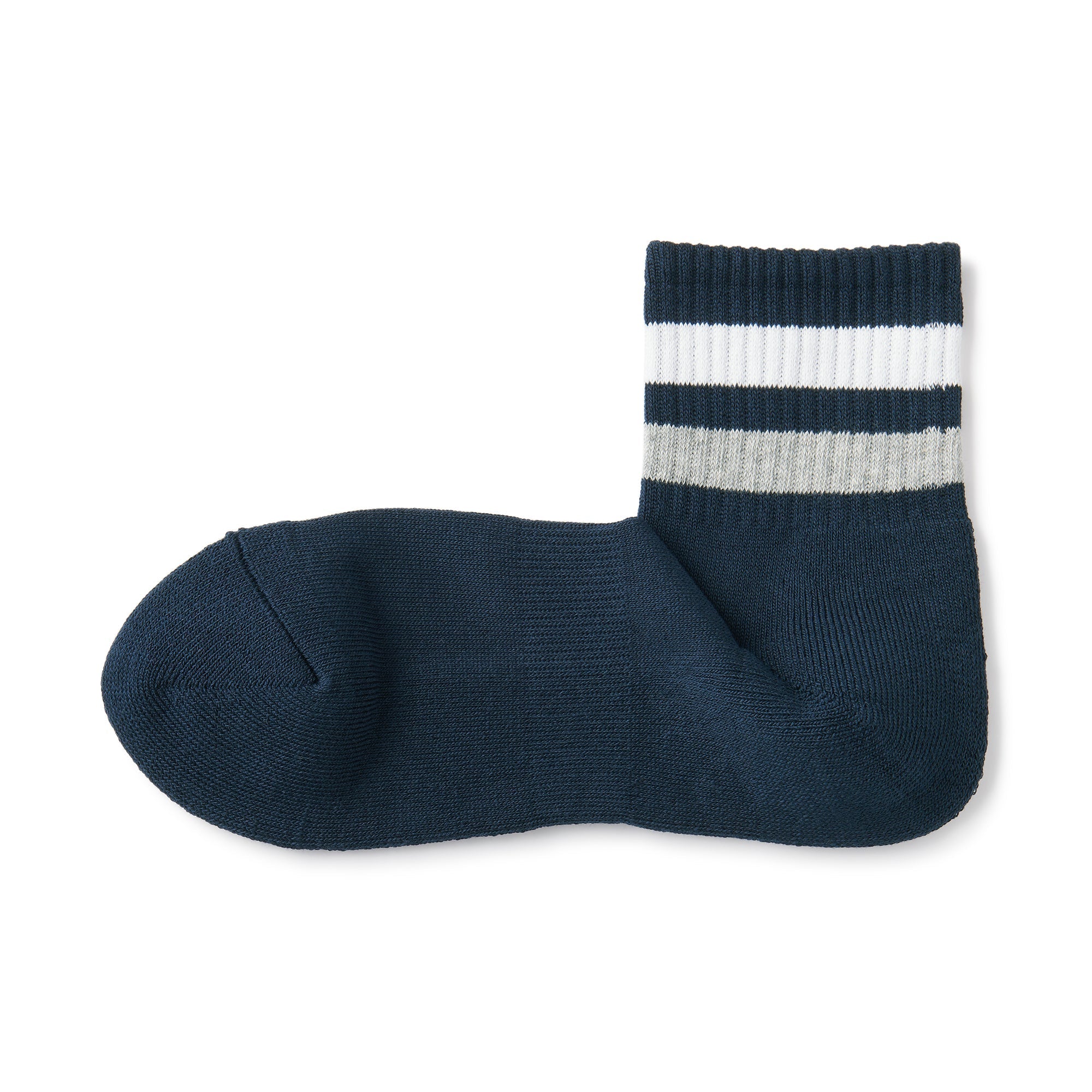Pile Striped Short Socks