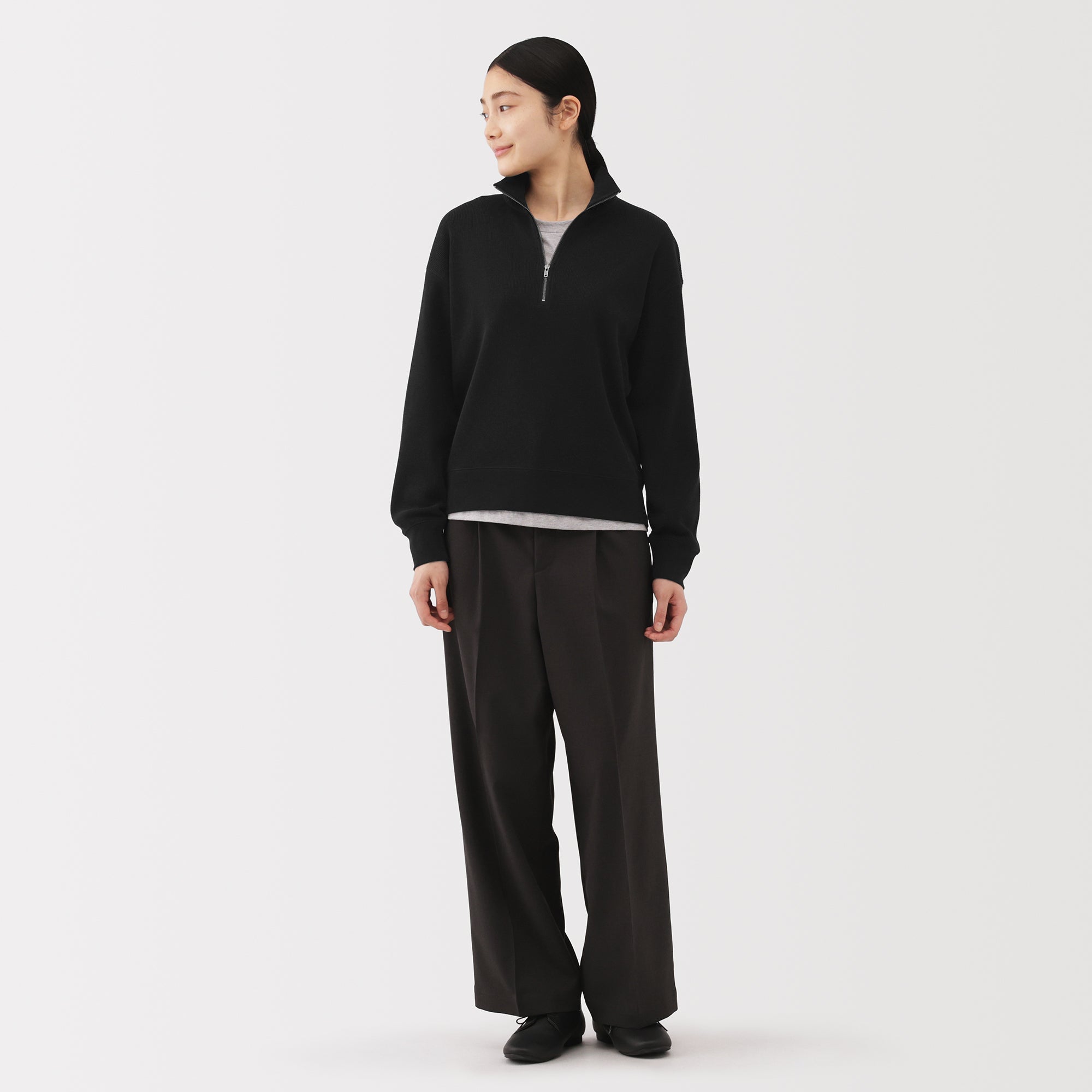 Waffle Half-Zip Pullover