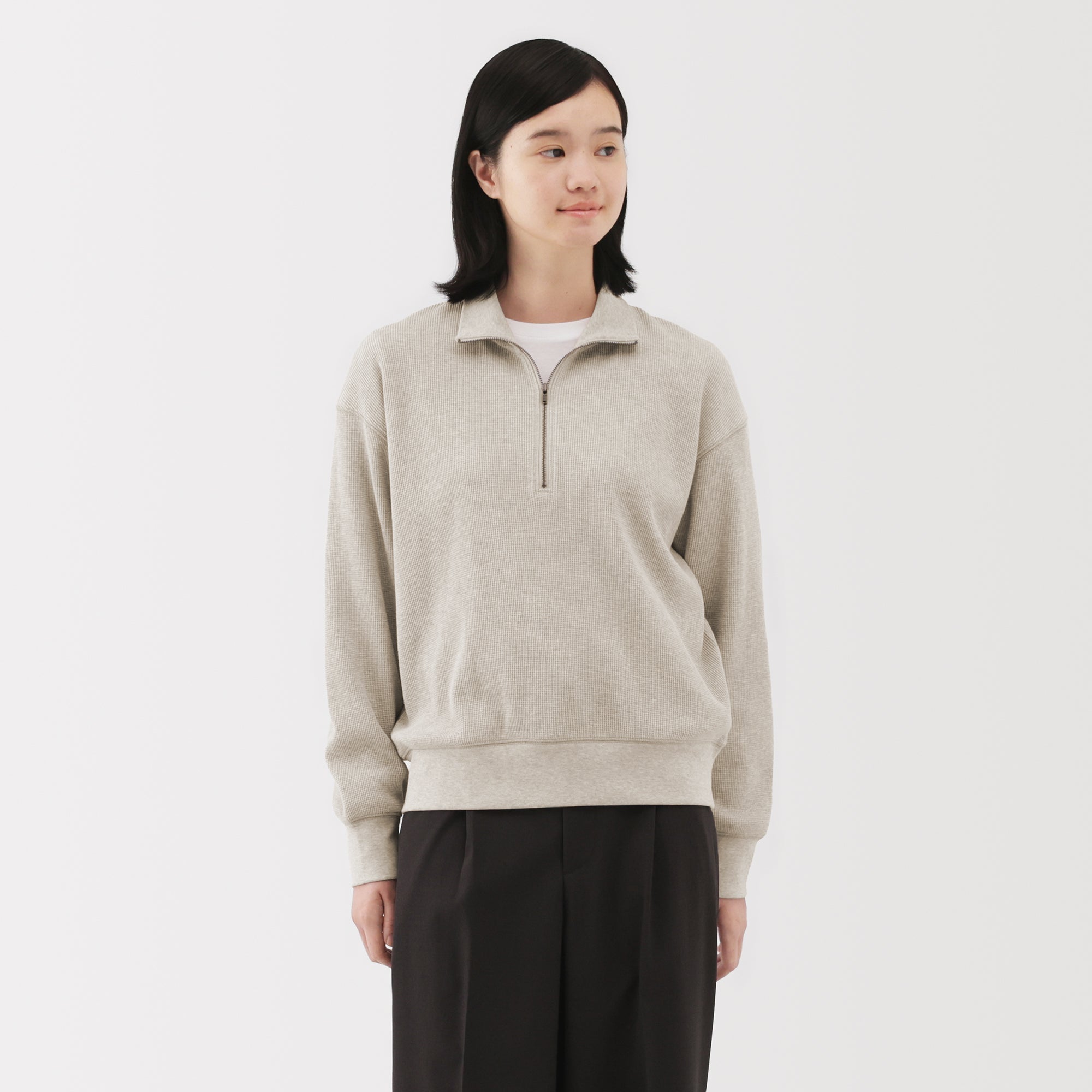 Waffle Half-Zip Pullover