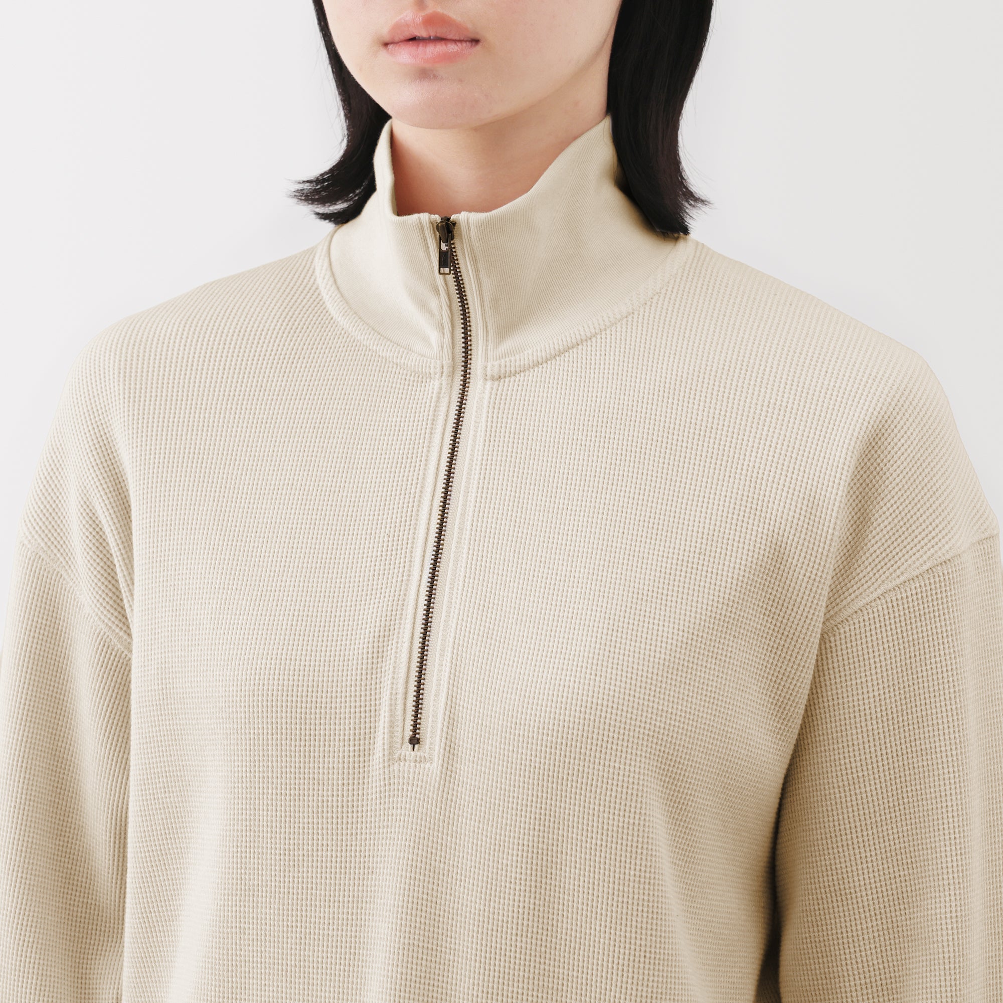 Waffle Half-Zip Pullover