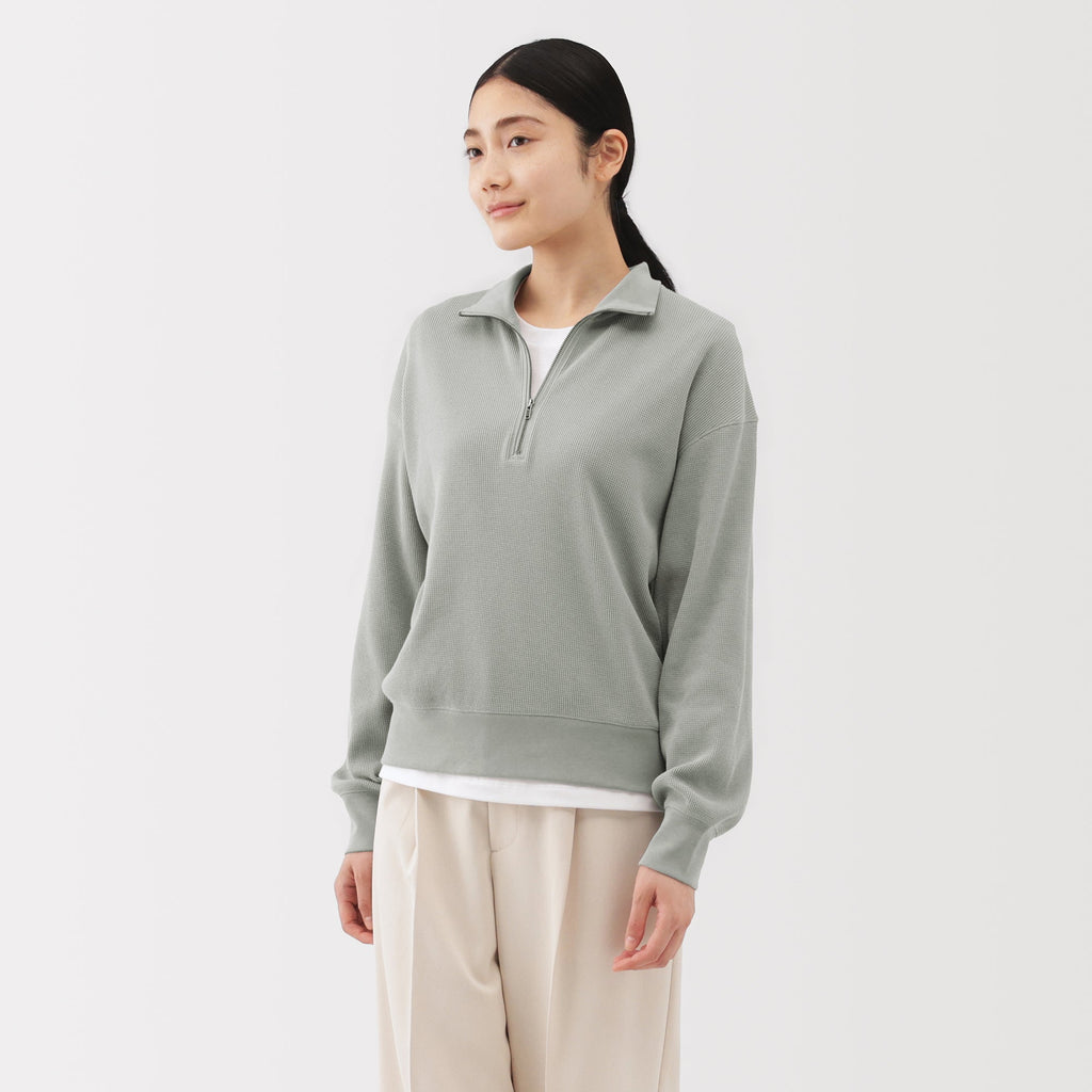 Waffle Half-Zip Pullover