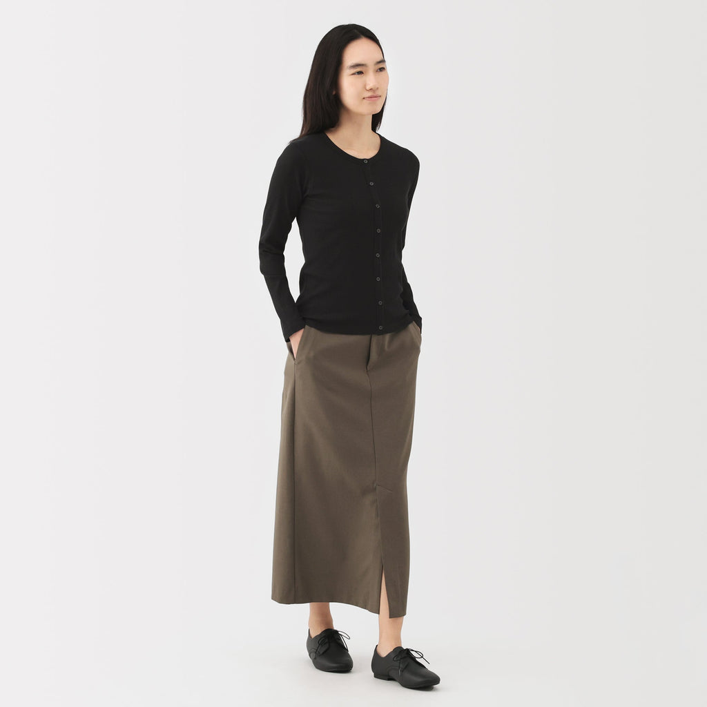Lyocell Blend Rib Cardigan