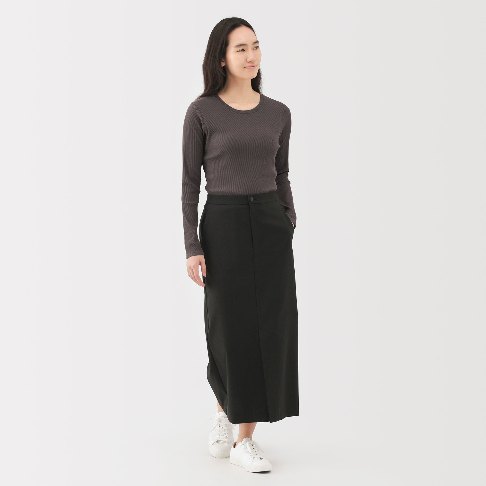 Lyocell Blend Rib T-Shirt
