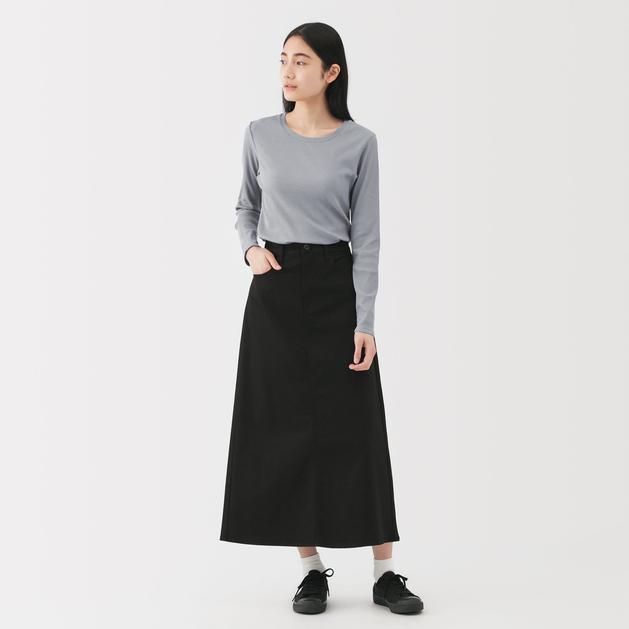 Lyocell Blend Rib T-Shirt