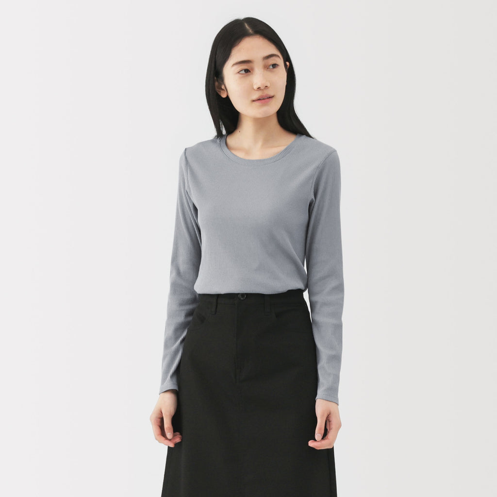 Lyocell Blend Rib T-Shirt