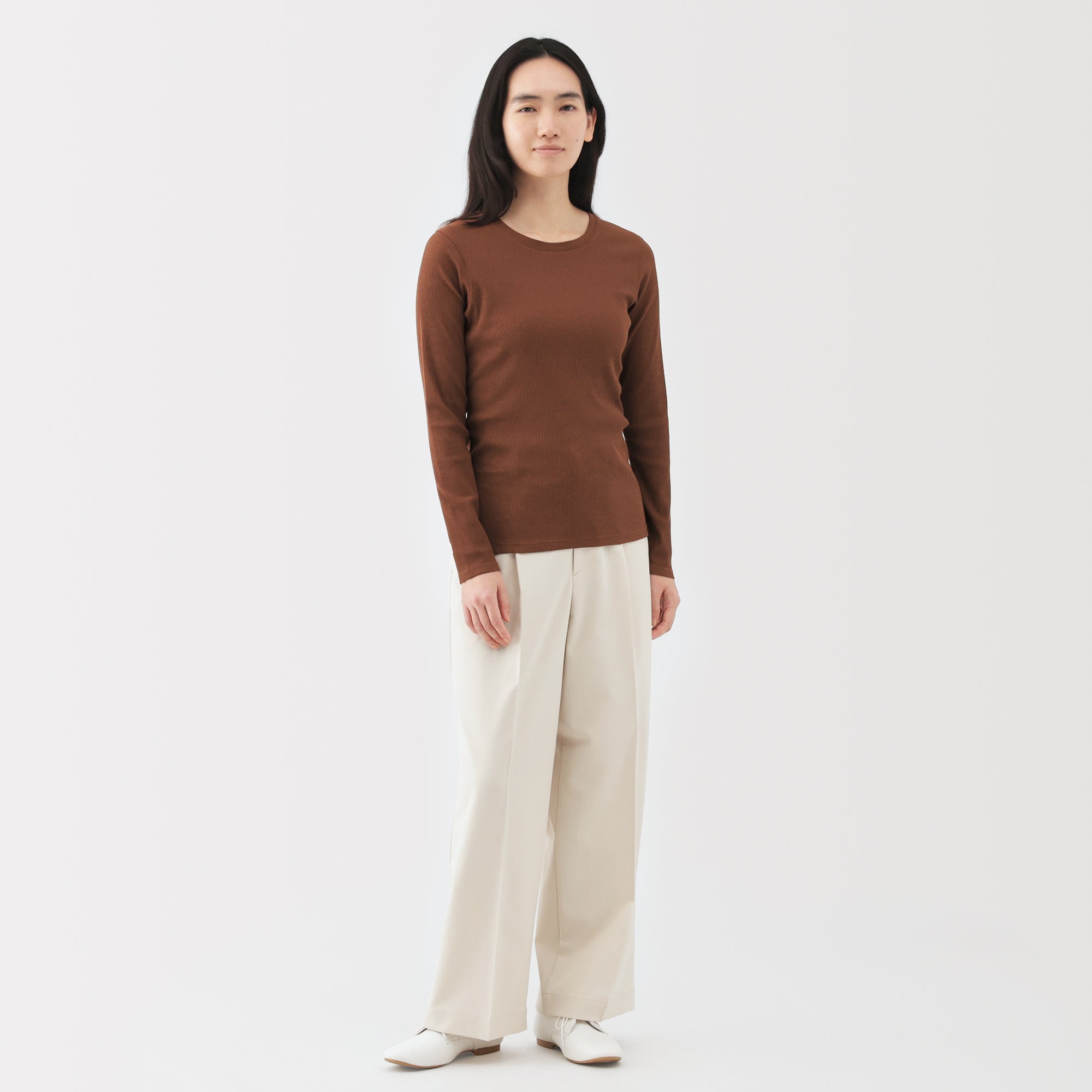 Lyocell Blend Rib T-Shirt
