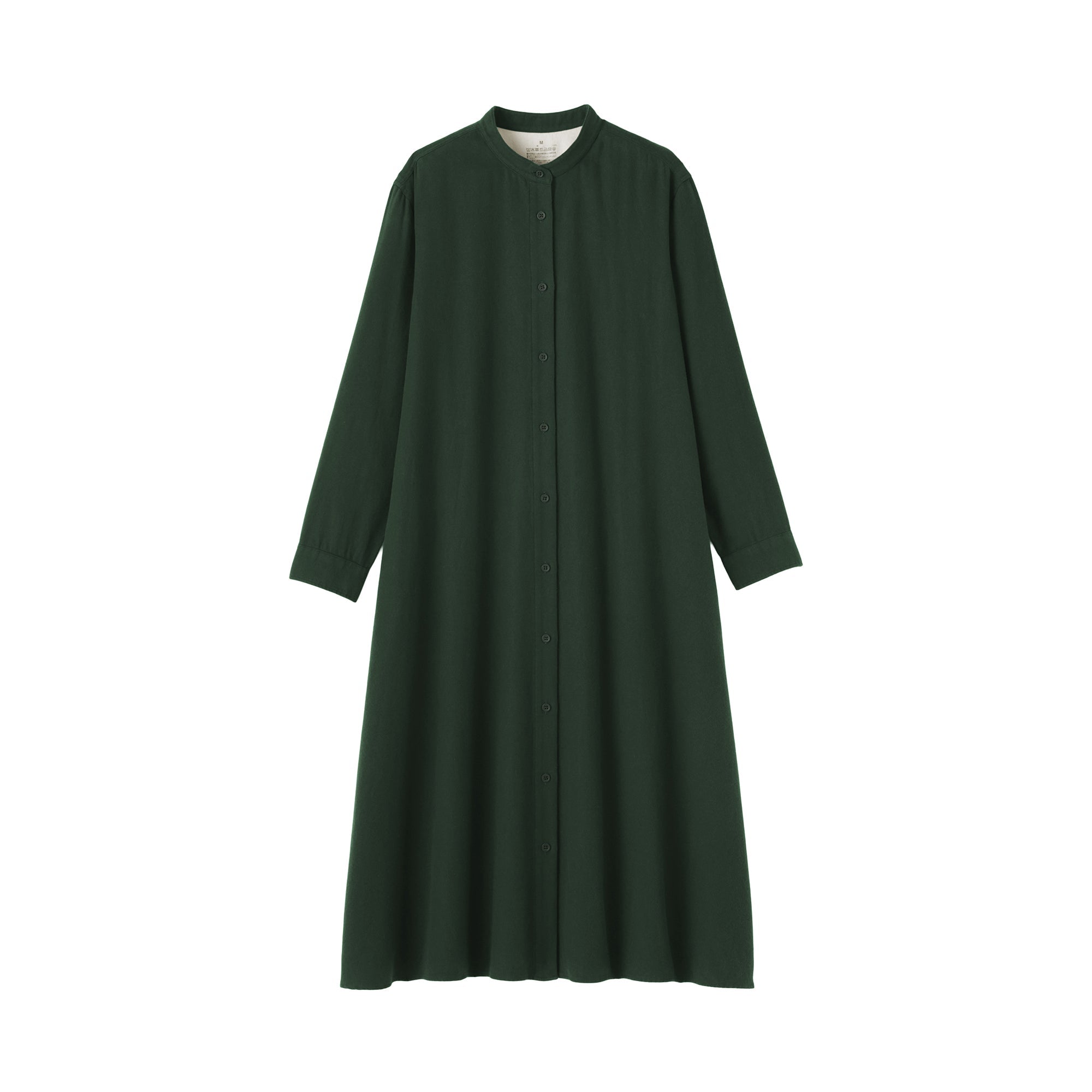 Flannel Stand Collar Dress