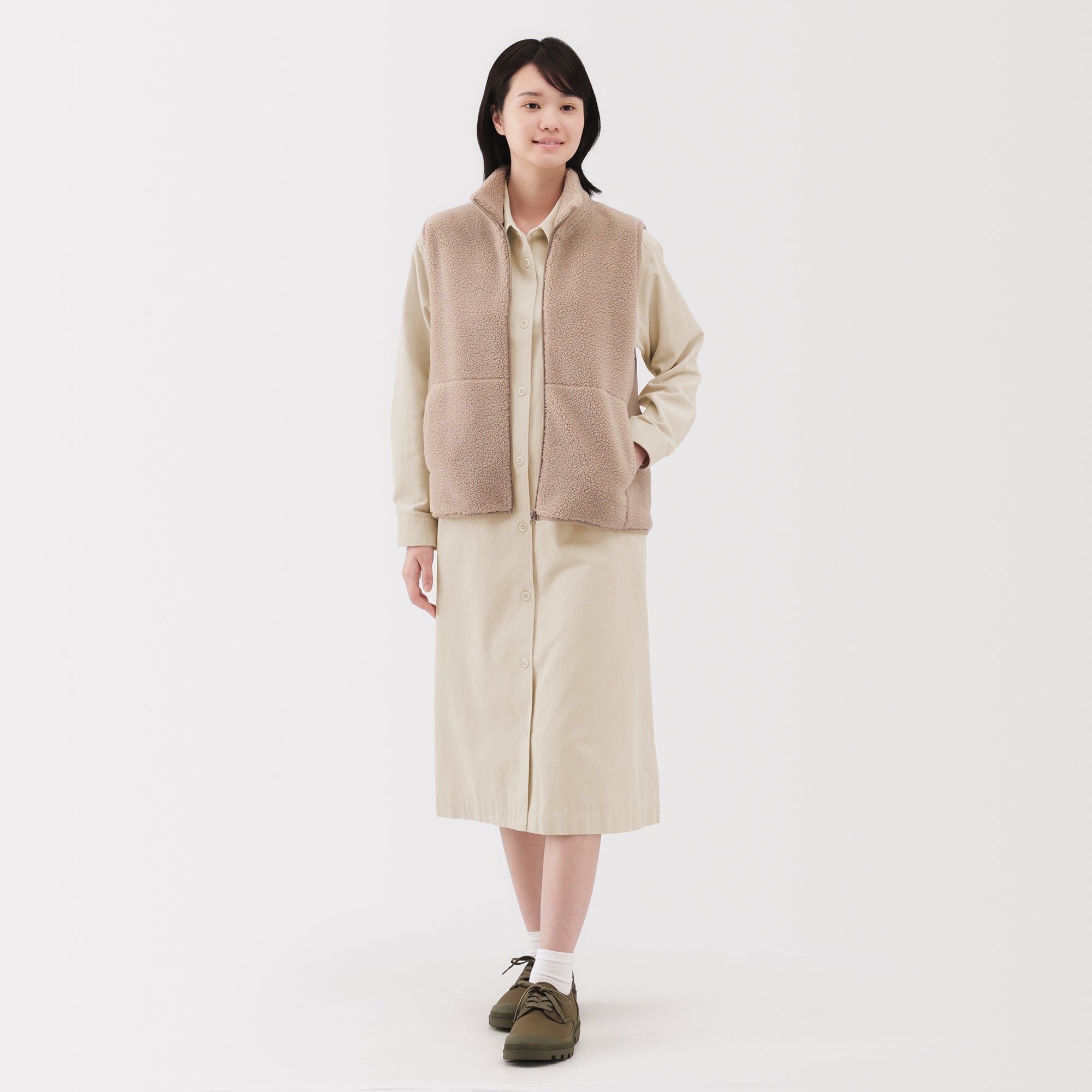 Kapok Blend Corduroy Dress