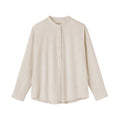 Flannel Stand Collar Blouse