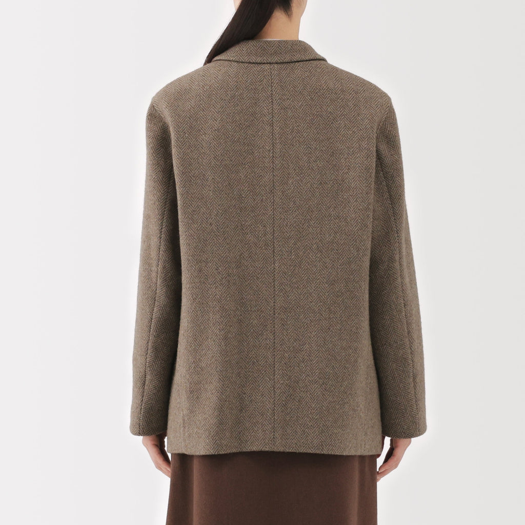 Reclaimed Wool Blend Tweed Jacket