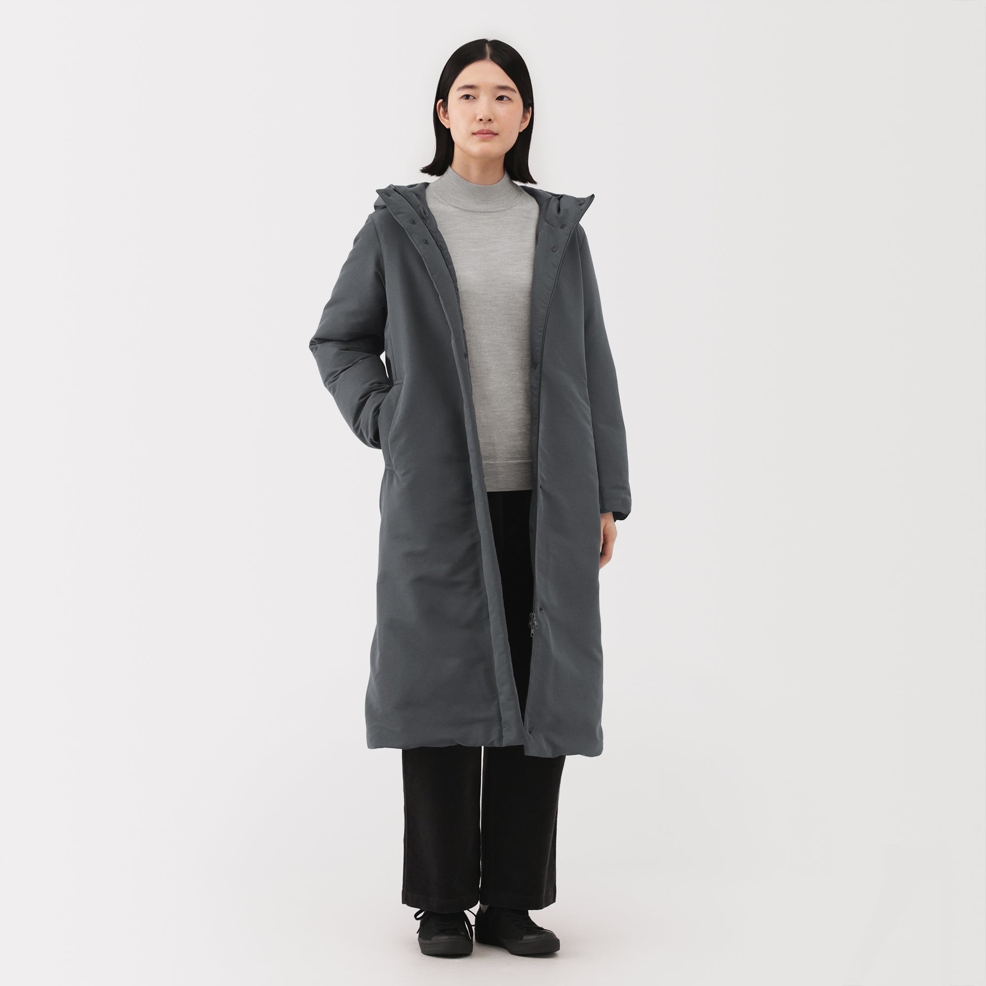 Water-Repellent Down Long Coat