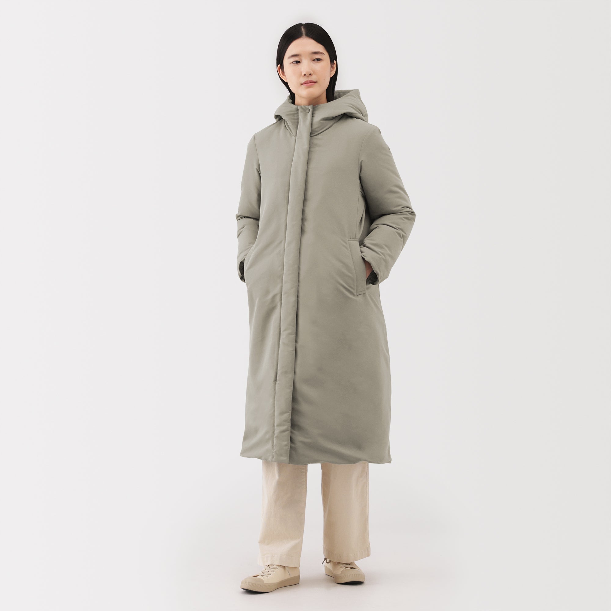 Water-Repellent Down Long Coat