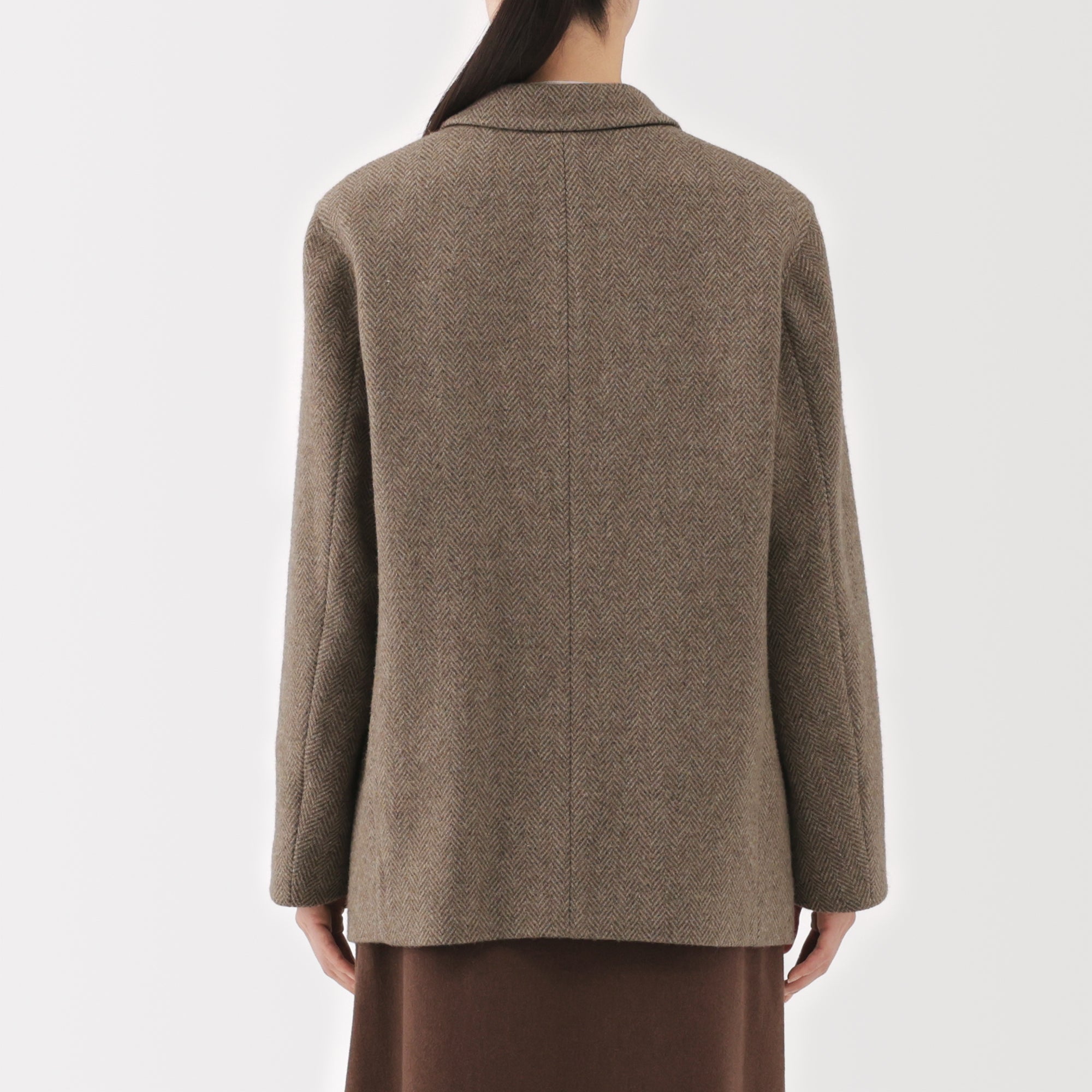 Reclaimed Wool Blend Tweed Jacket
