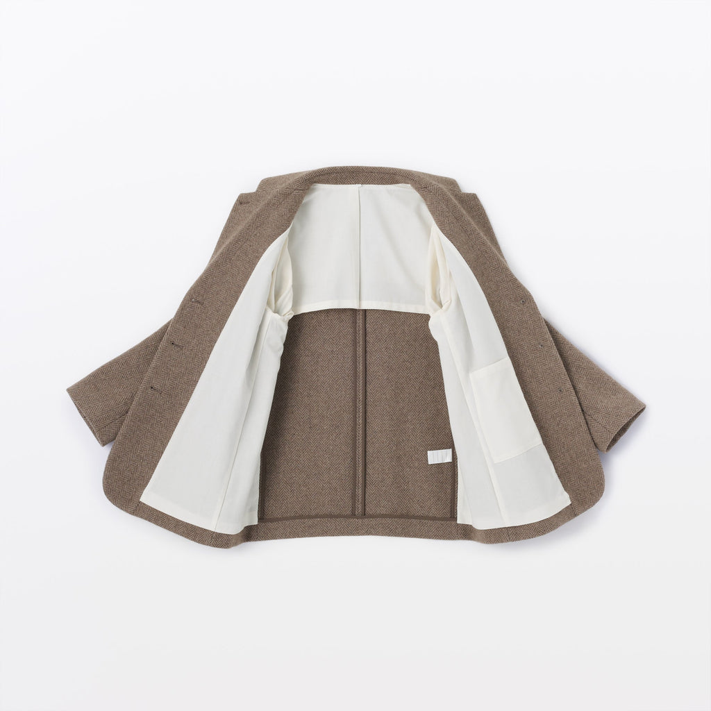 Reclaimed Wool Blend Tweed Jacket