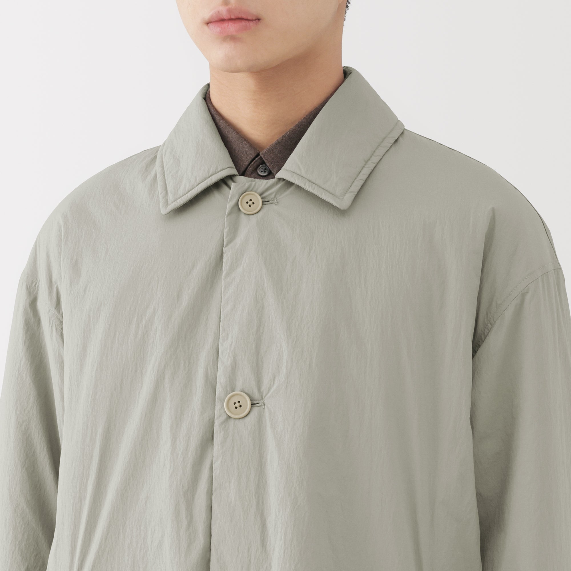 Padded Stand Fall Collar Coat
