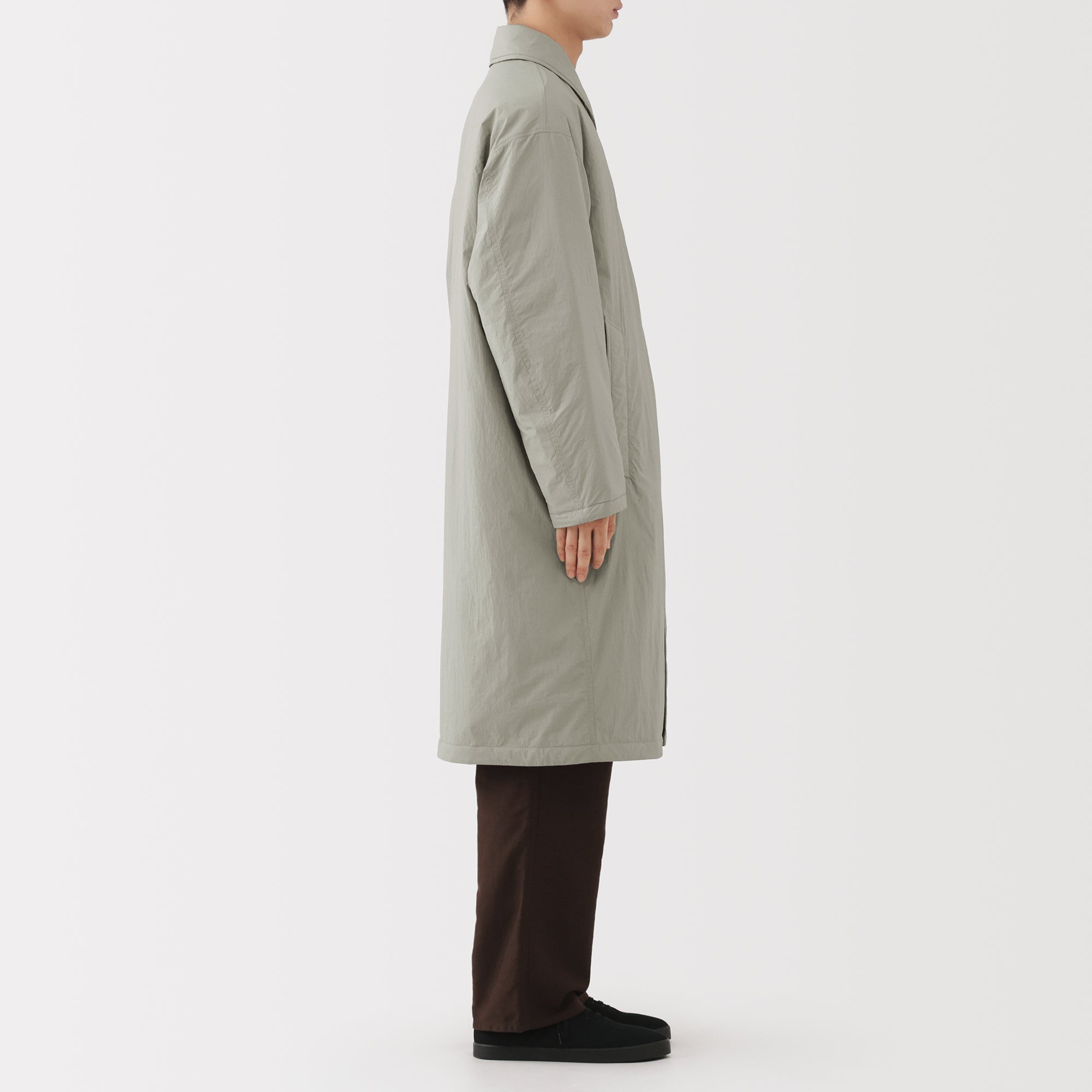 Padded Stand Fall Collar Coat