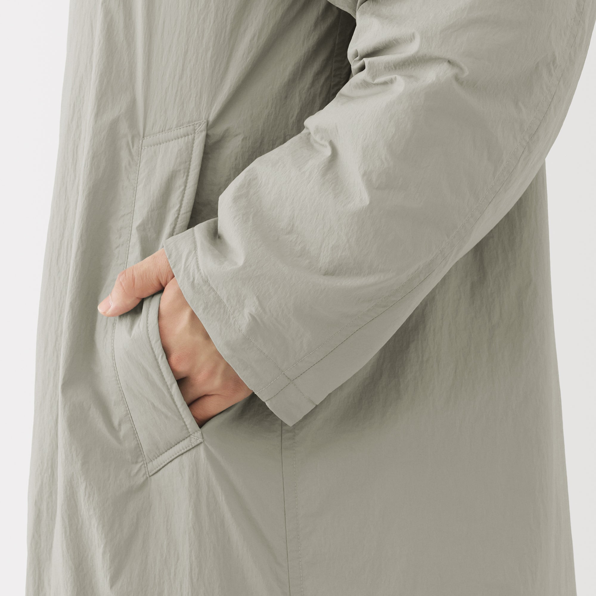 Padded Stand Fall Collar Coat